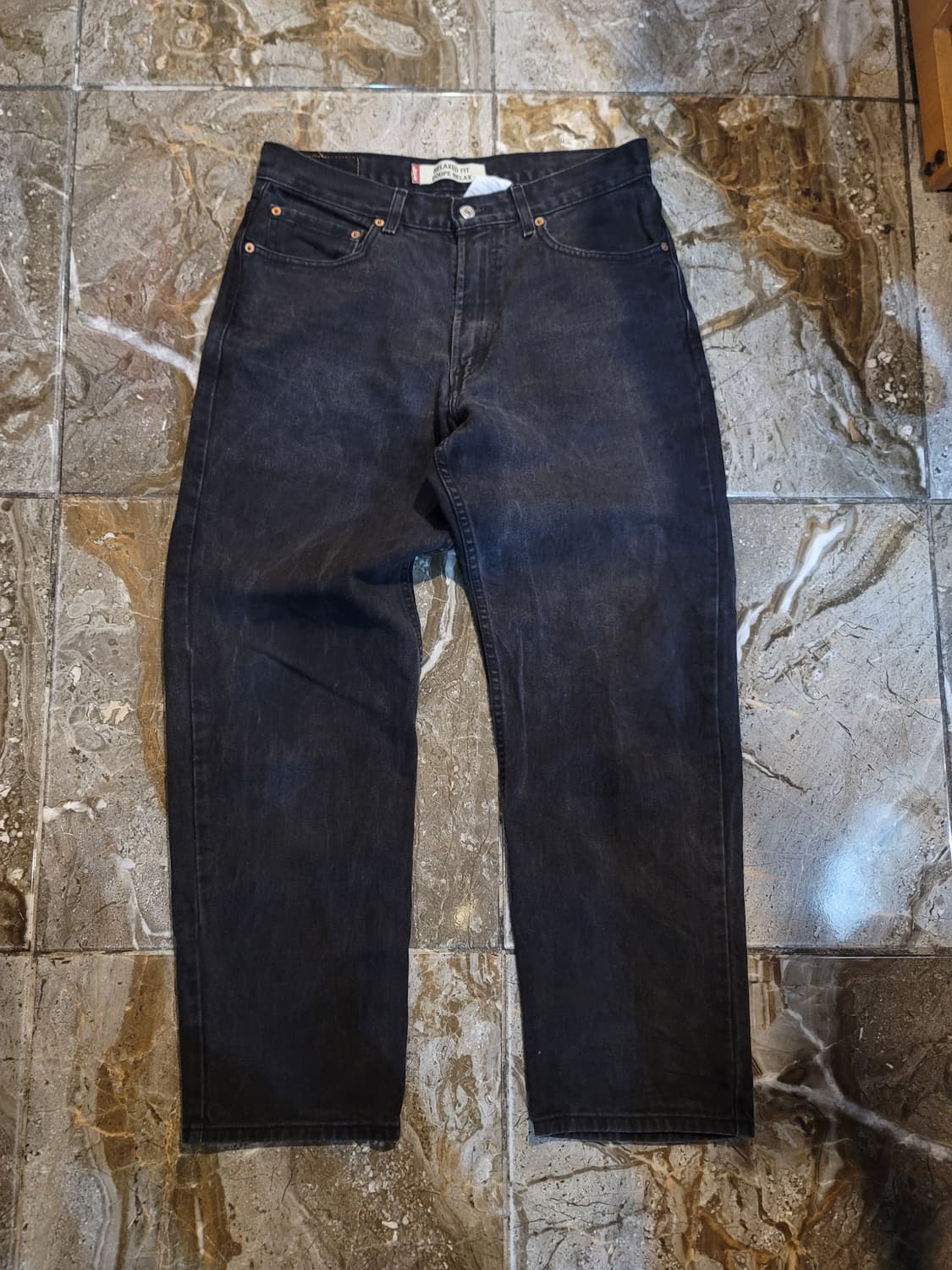 리바이스 550 흑청 와이드 데님 팬츠 상품이미지1