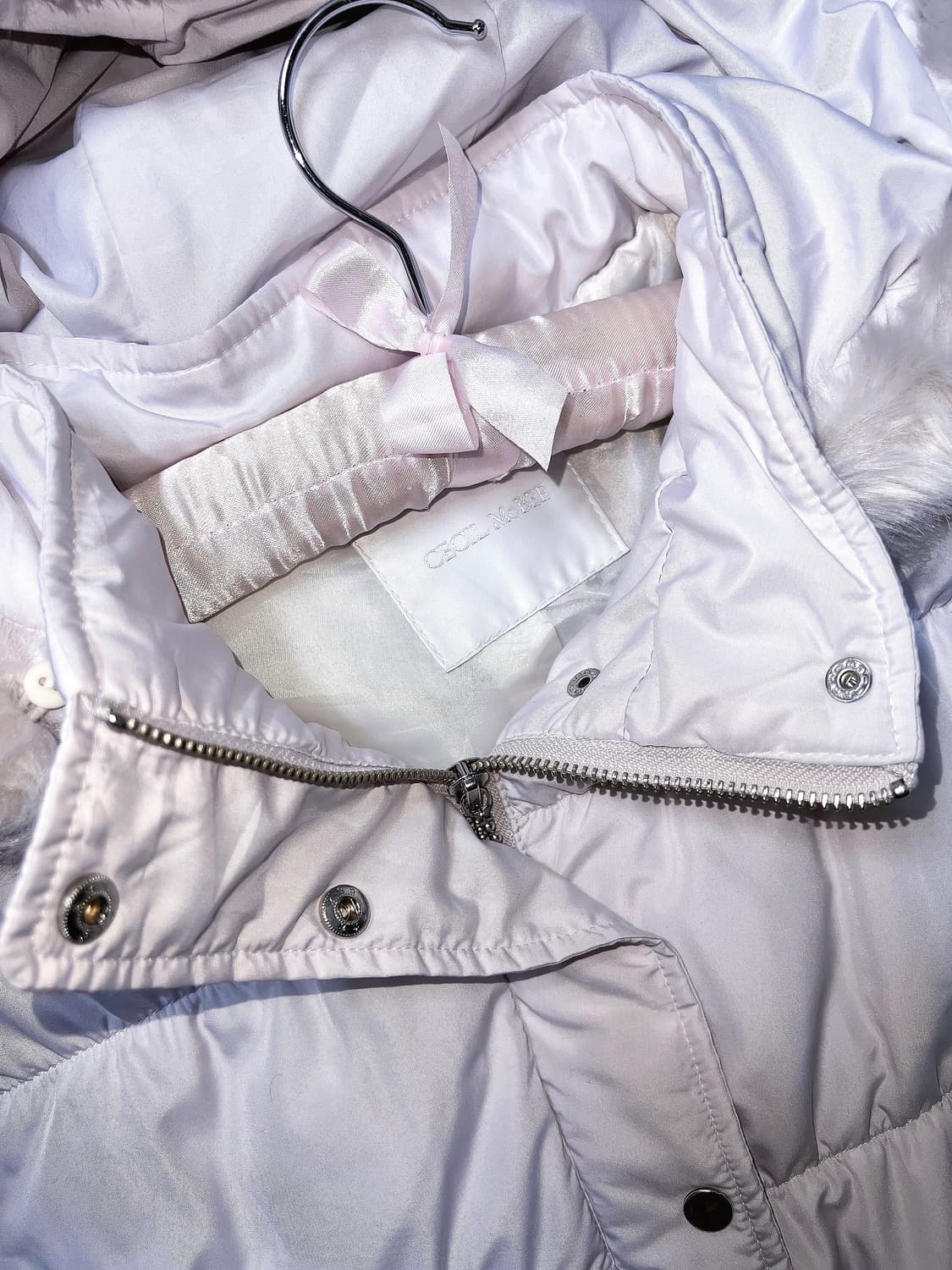 세실맥비 라벤더핑크 퍼후드 셔링 패딩 점퍼 로맨틱갸루 로걀 히메 러블리 상품이미지9