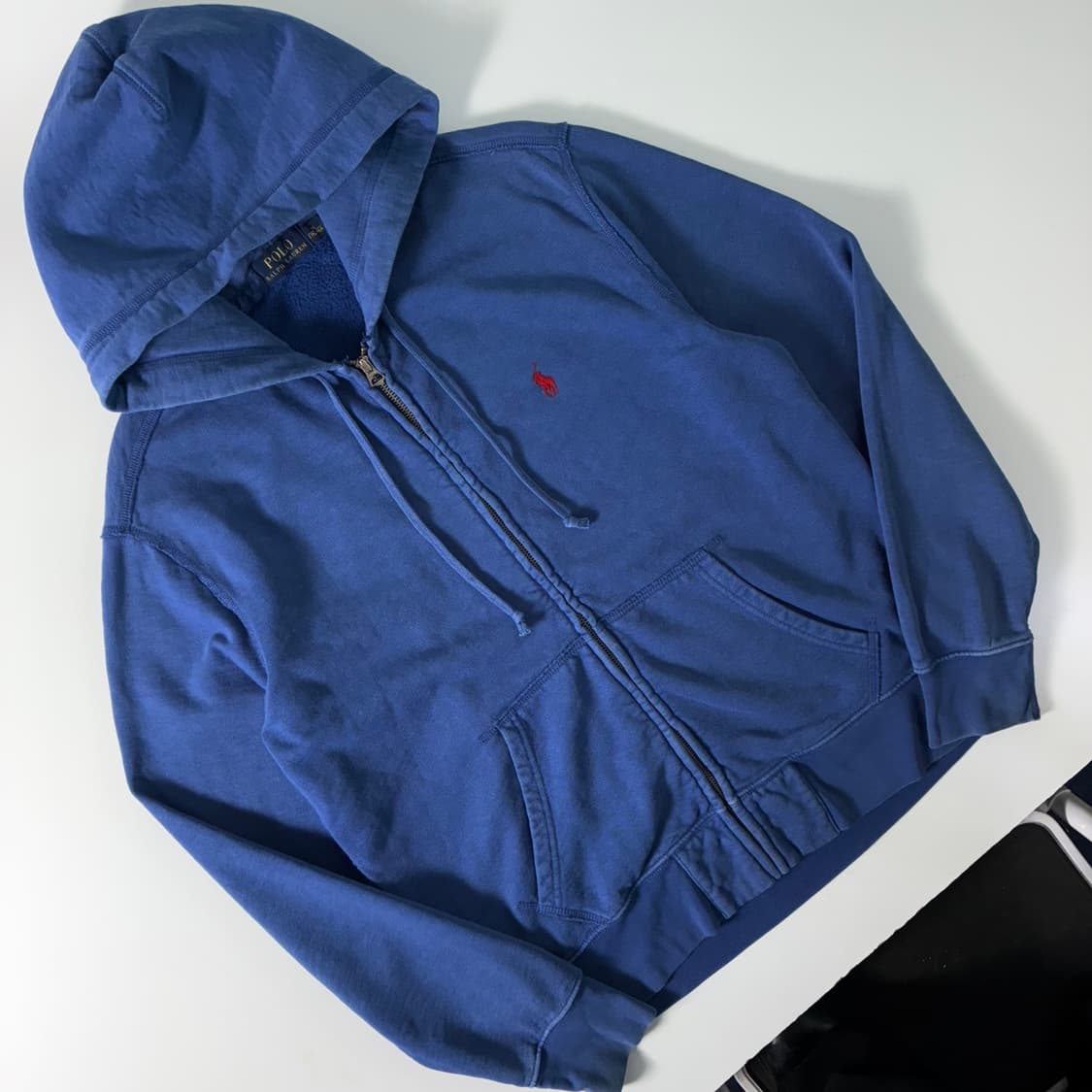 Polo  폴로 랄프로렌 자수 코튼 블루 후드집업  상품이미지2