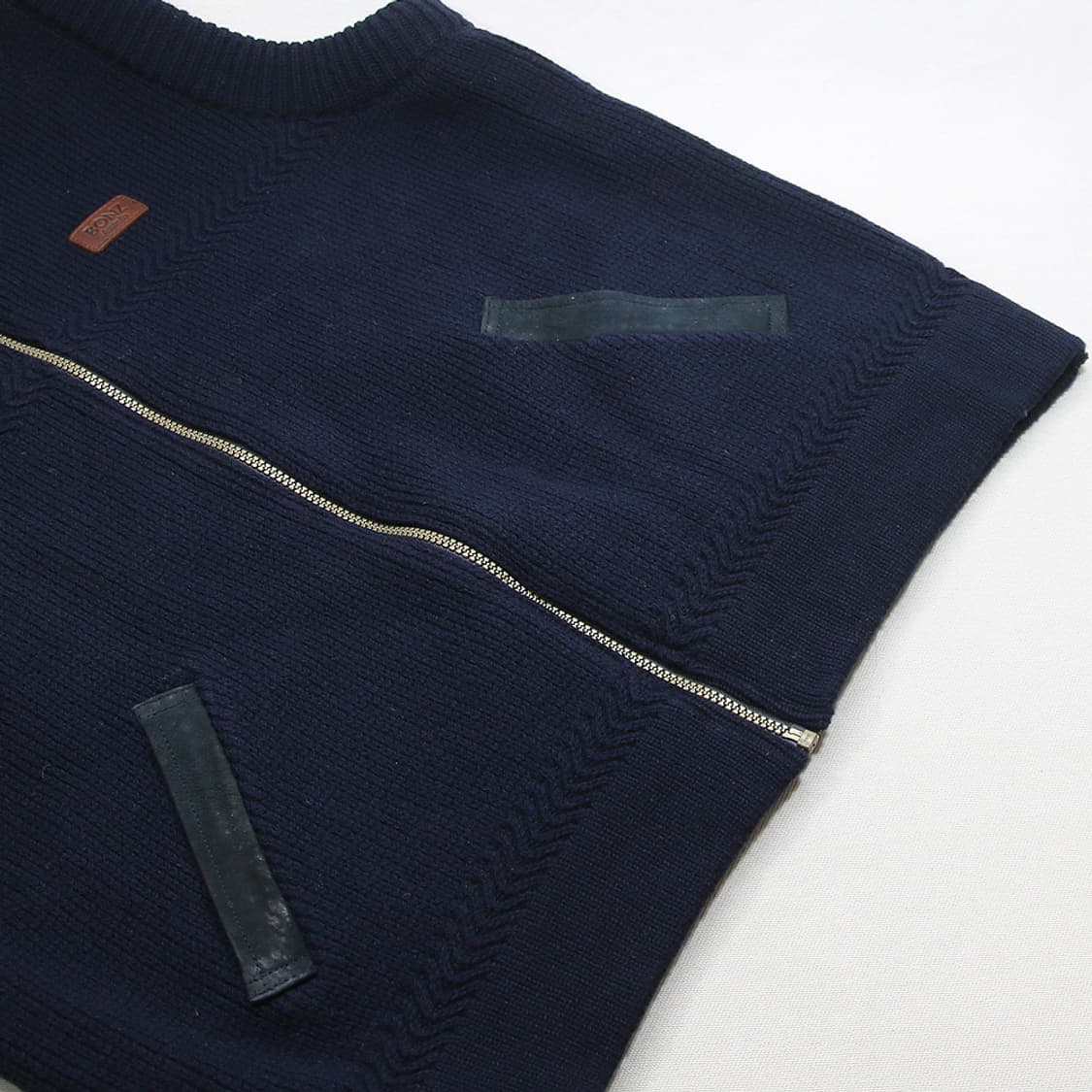 (착용컷) BONZ 울 니트 집업 베스트 (남성용 100) 상품이미지7