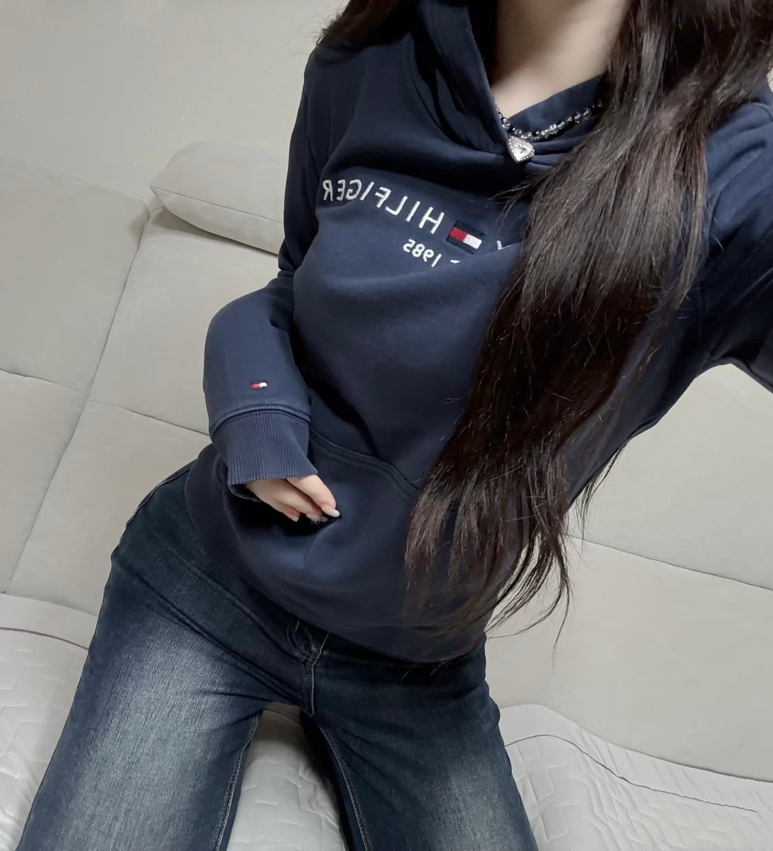 타미힐피거 네이비 후드 상품이미지1