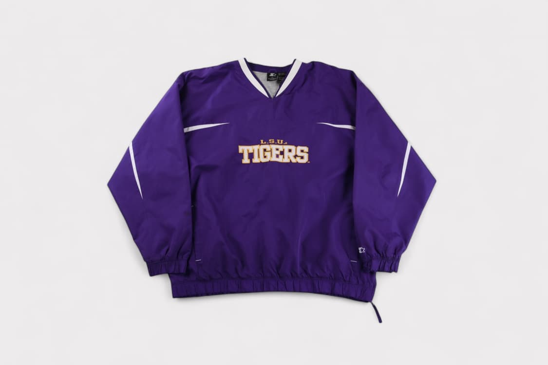 [XL] 90's 스타터 LSU 타이거스 올드스쿨 웜업 자켓 상품이미지1