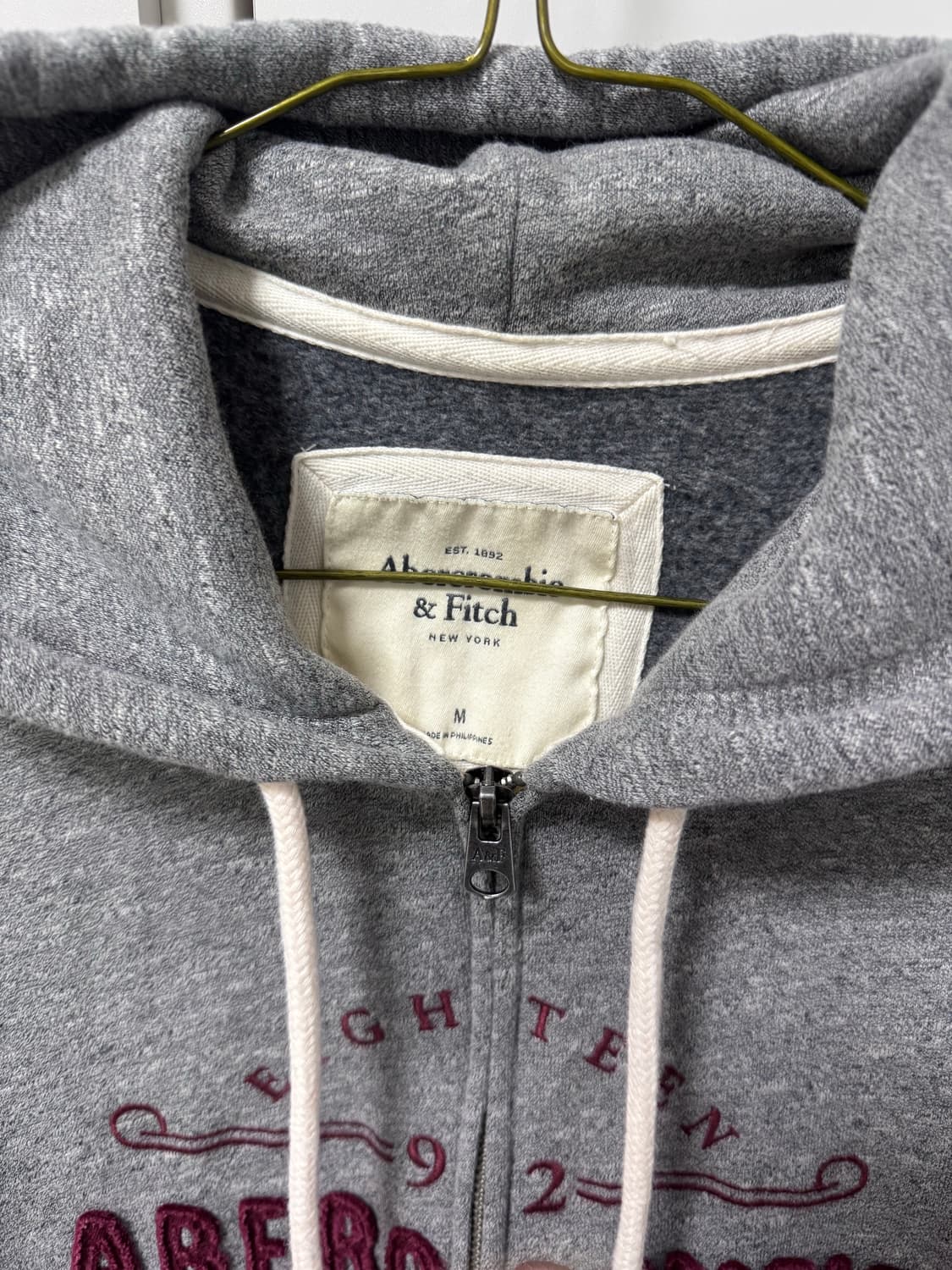 아베크롬비 슬림핏 차콜 후드집업 상품이미지3