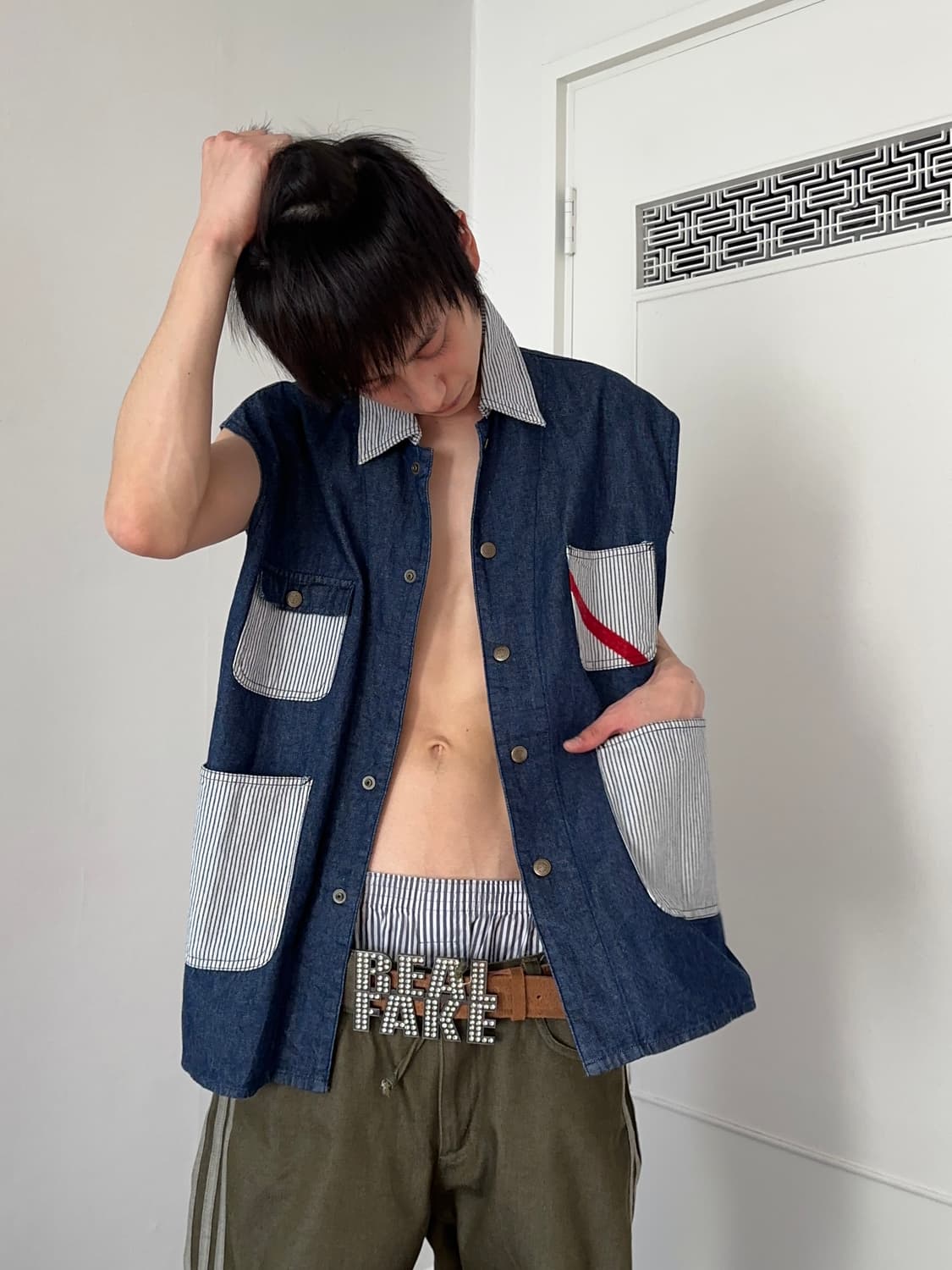 Budweiser 히코리 데님 베스트 상품이미지2