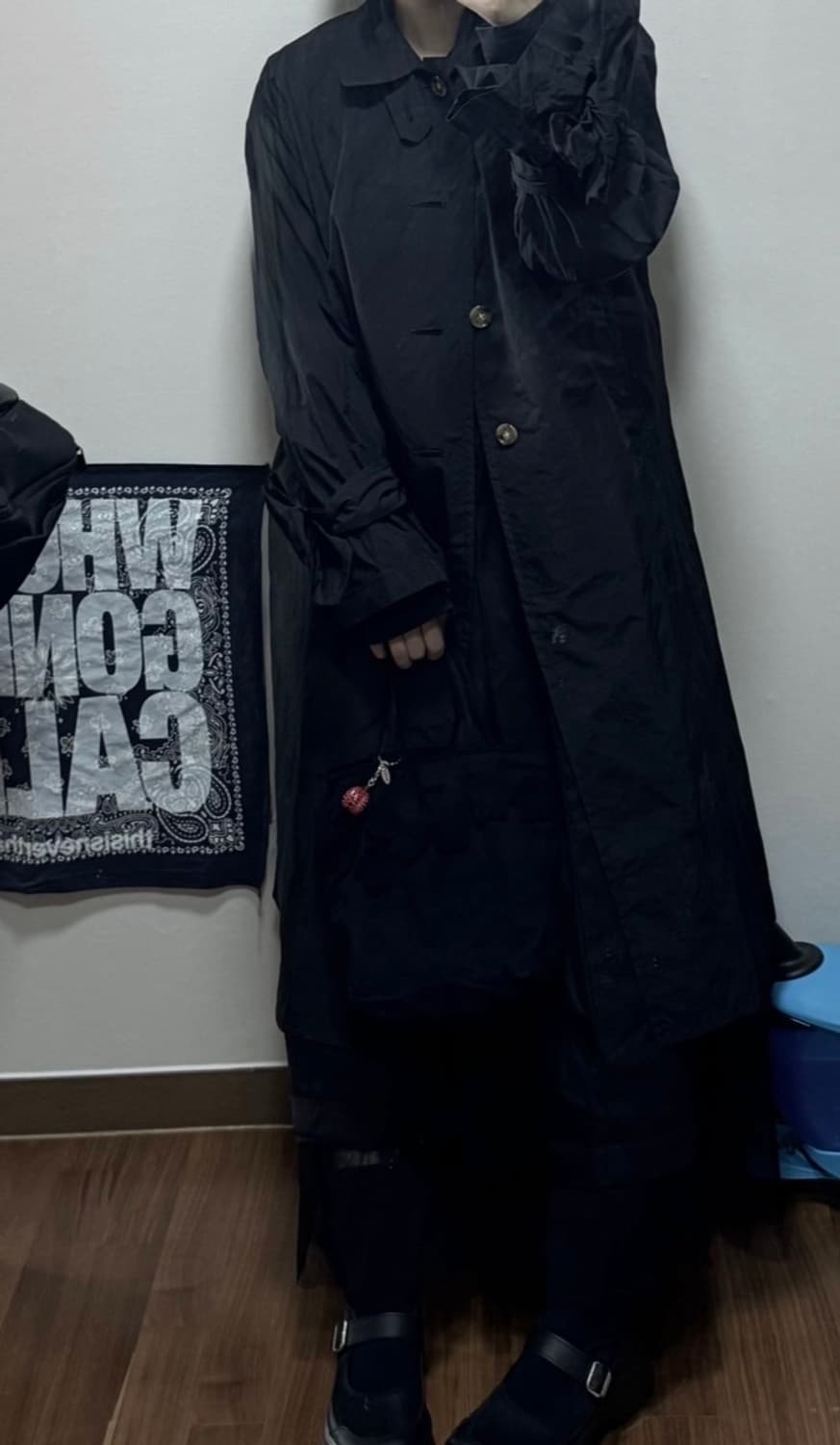 (네고가능) 꼼데가르송 타오 나일론 코트 (블랙 m) 상품이미지2