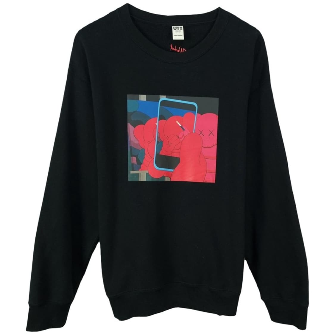 [유니클로 X 카우스] 그래픽 프린팅 오버핏 맨투맨 블랙 M19847 상품이미지2