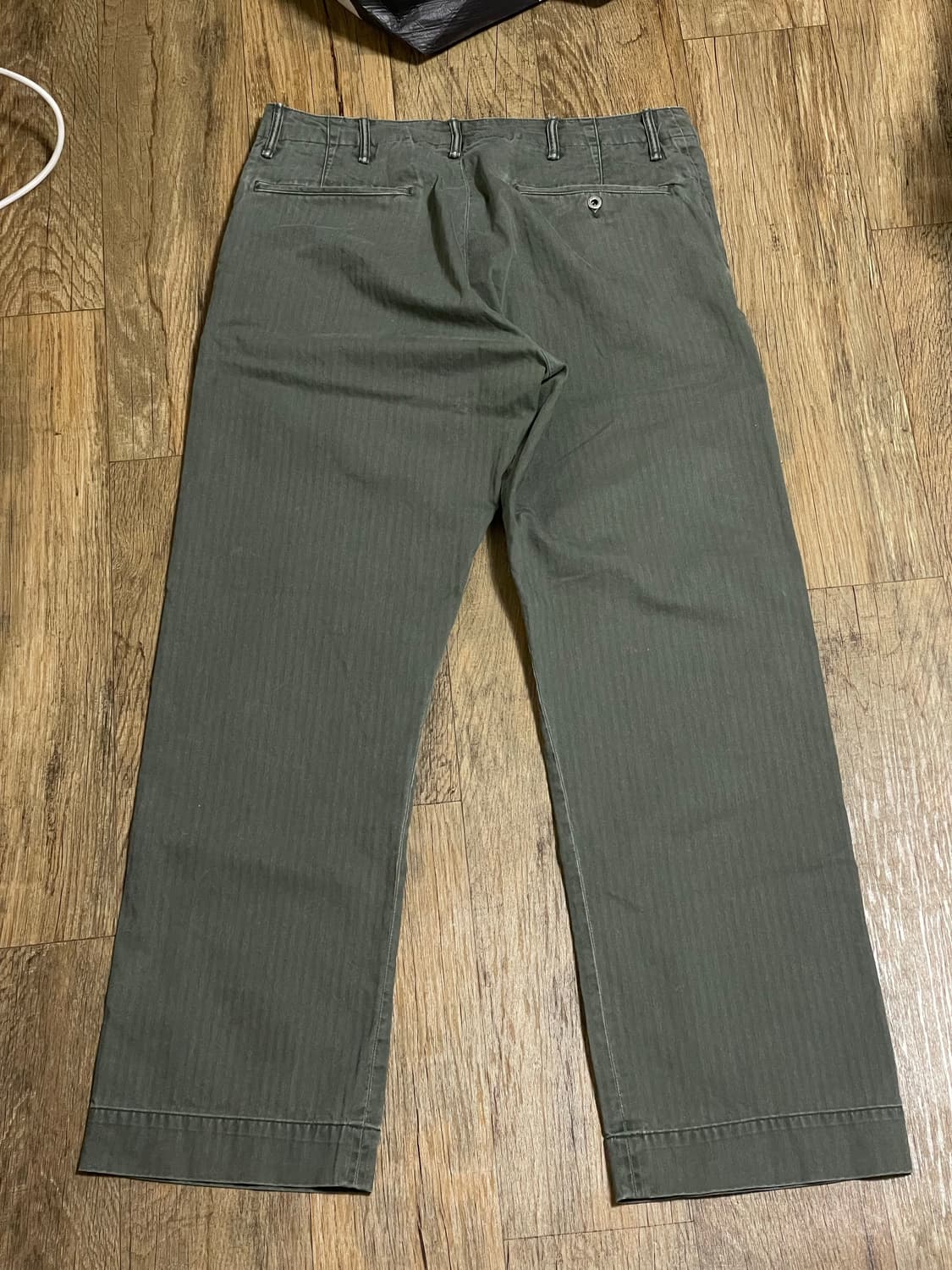 [33x32] RRL 헤링본 트윌 필드 팬츠 대전판 워시드 올리브 HBT 상품이미지2