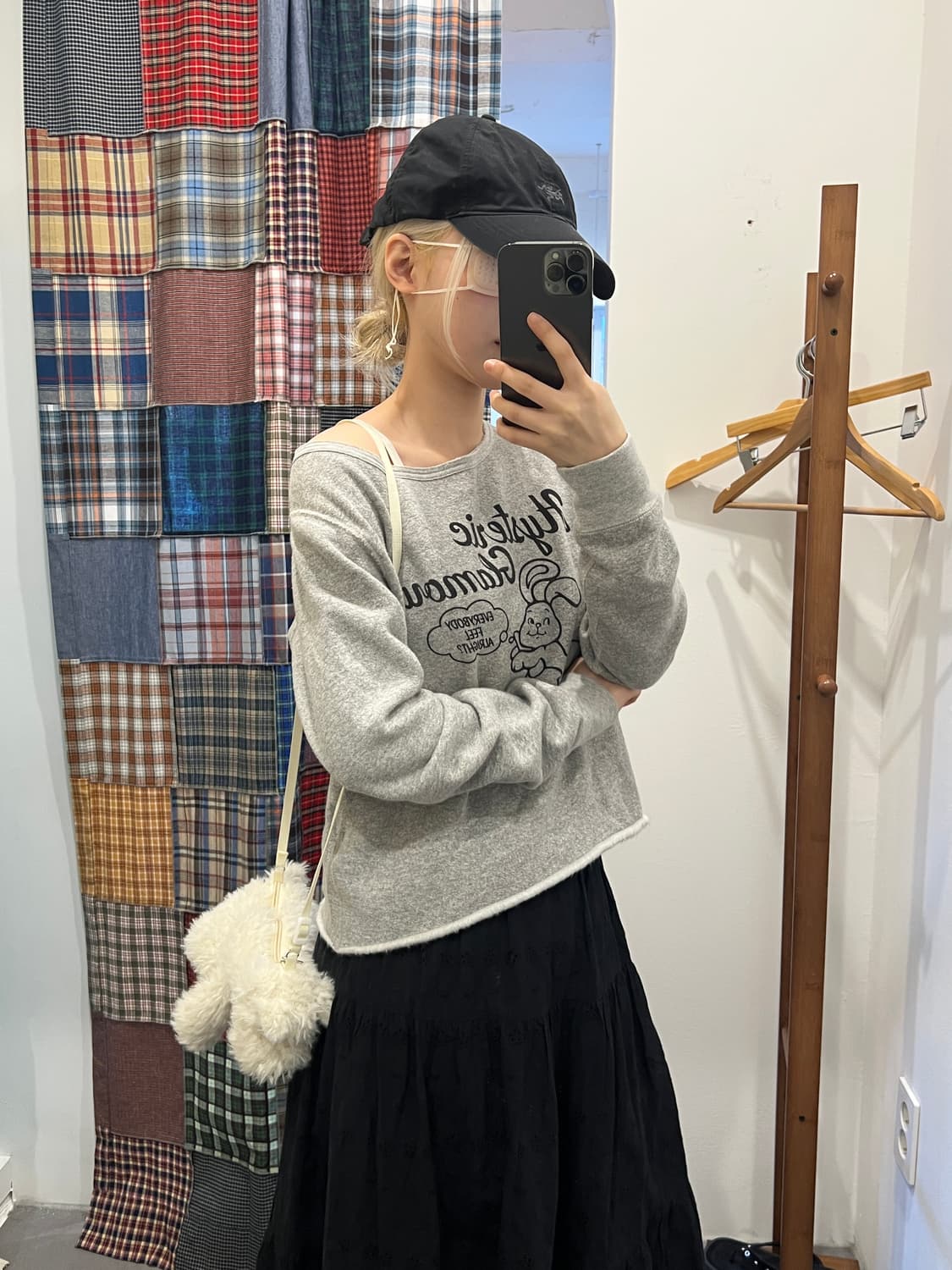 히스테릭글래머 버니 그레이 크롭 맨투맨 상품이미지2