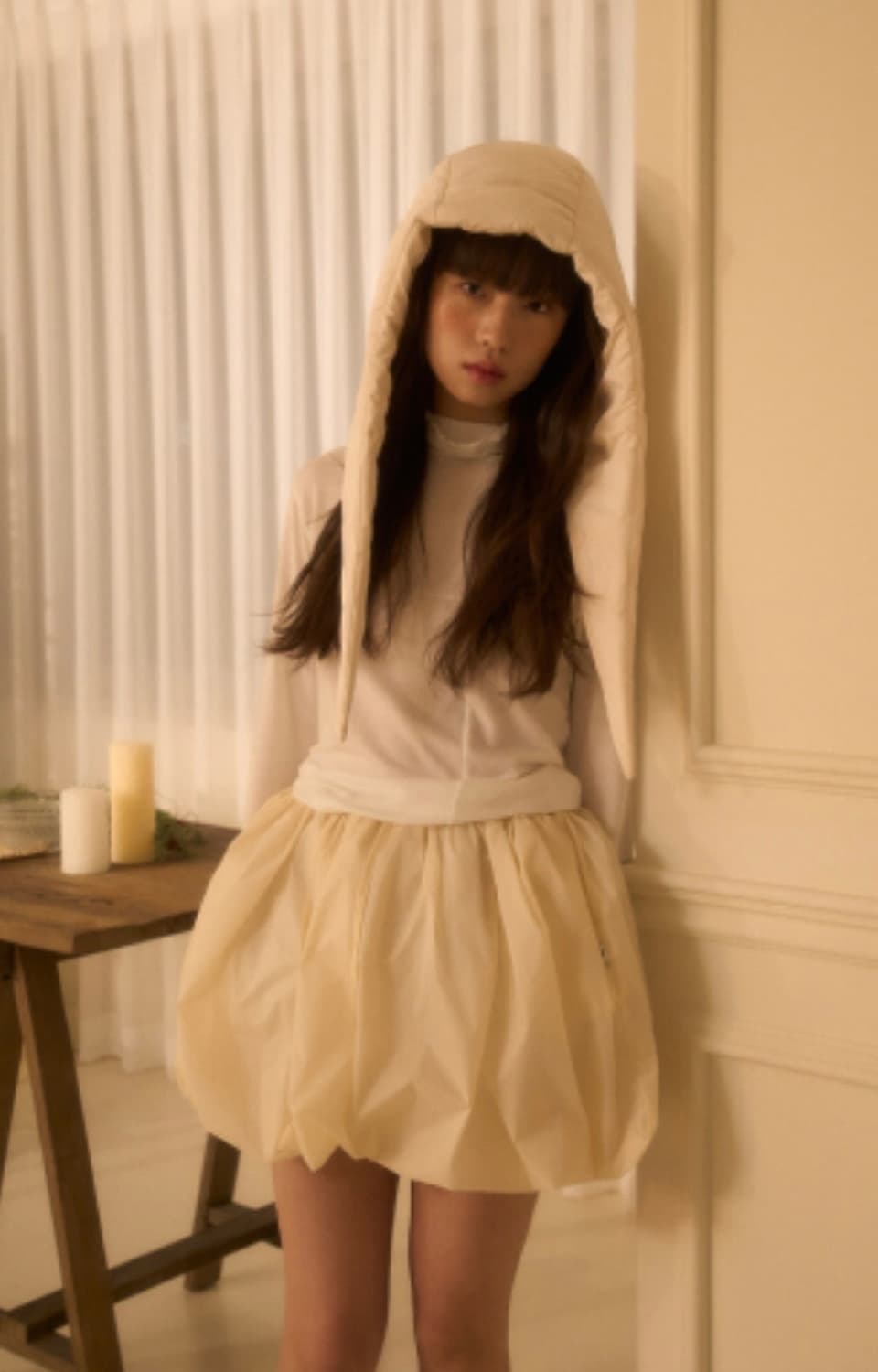 새상품 PUMPKIN VOLUME SKIRT-BEIGE 상품이미지7