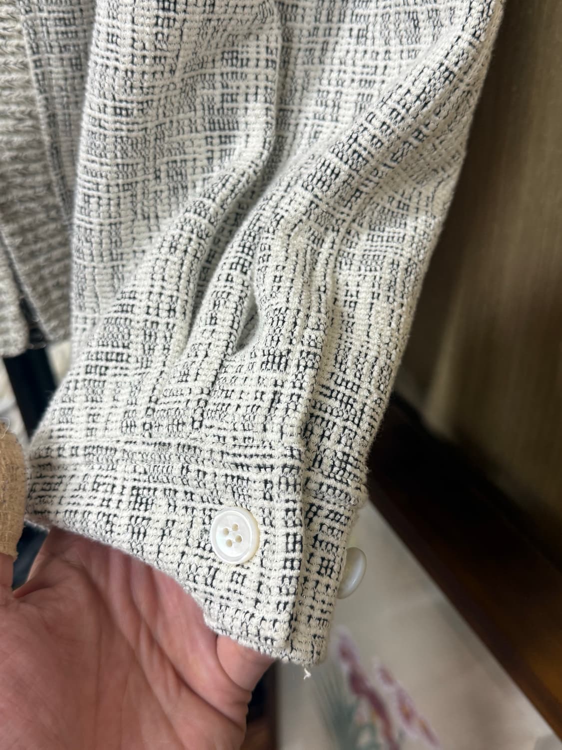 [105] 타임옴므 25ss 트위드 부클 집업 자켓 상품이미지5