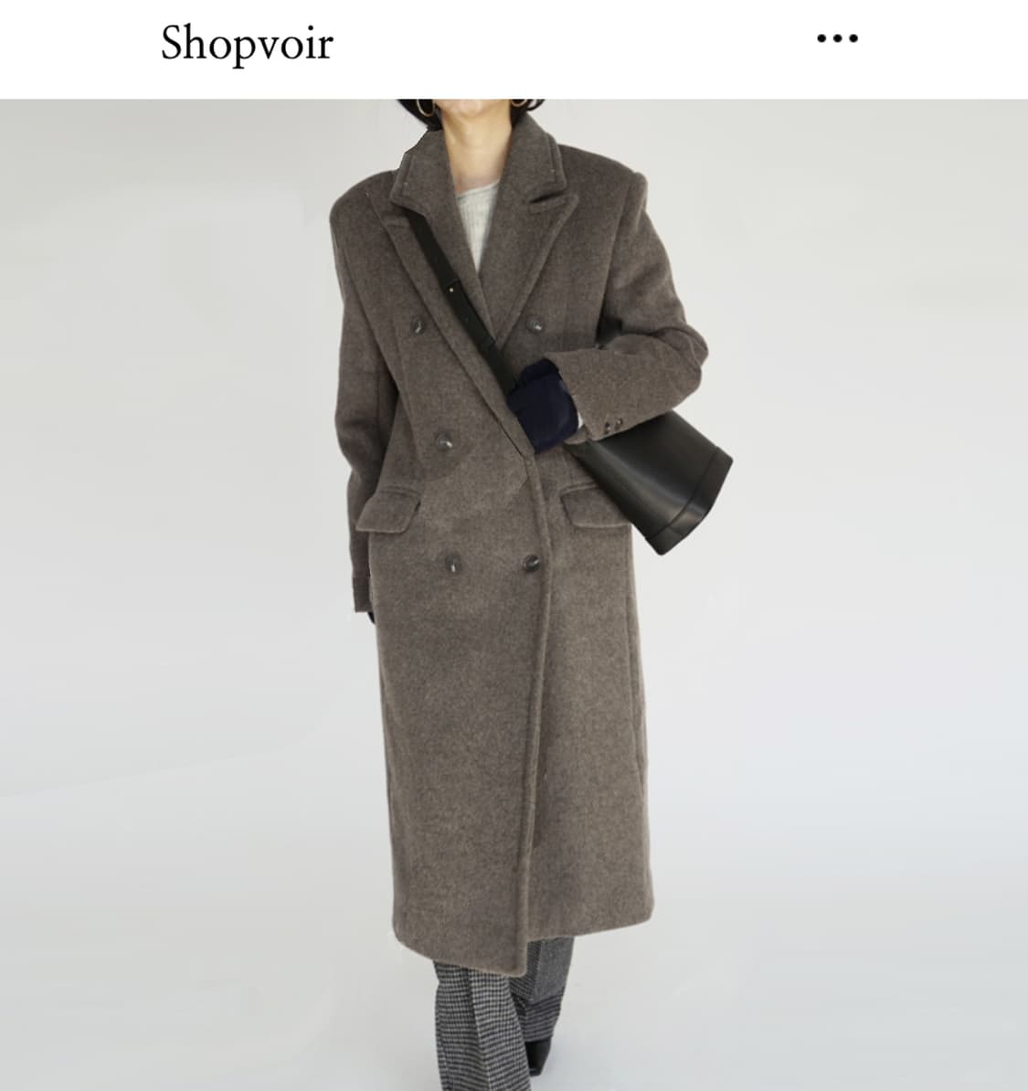 더웨이브(THE WAVE) 블랑 울알파카 더블코트 55-66 상품이미지1