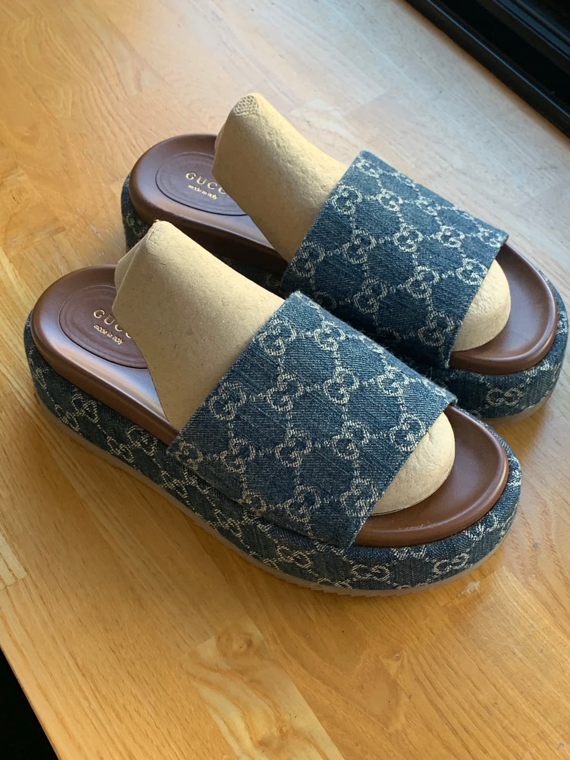 구찌 패턴 플랫폼 슬라이드 슬리퍼 상품이미지2