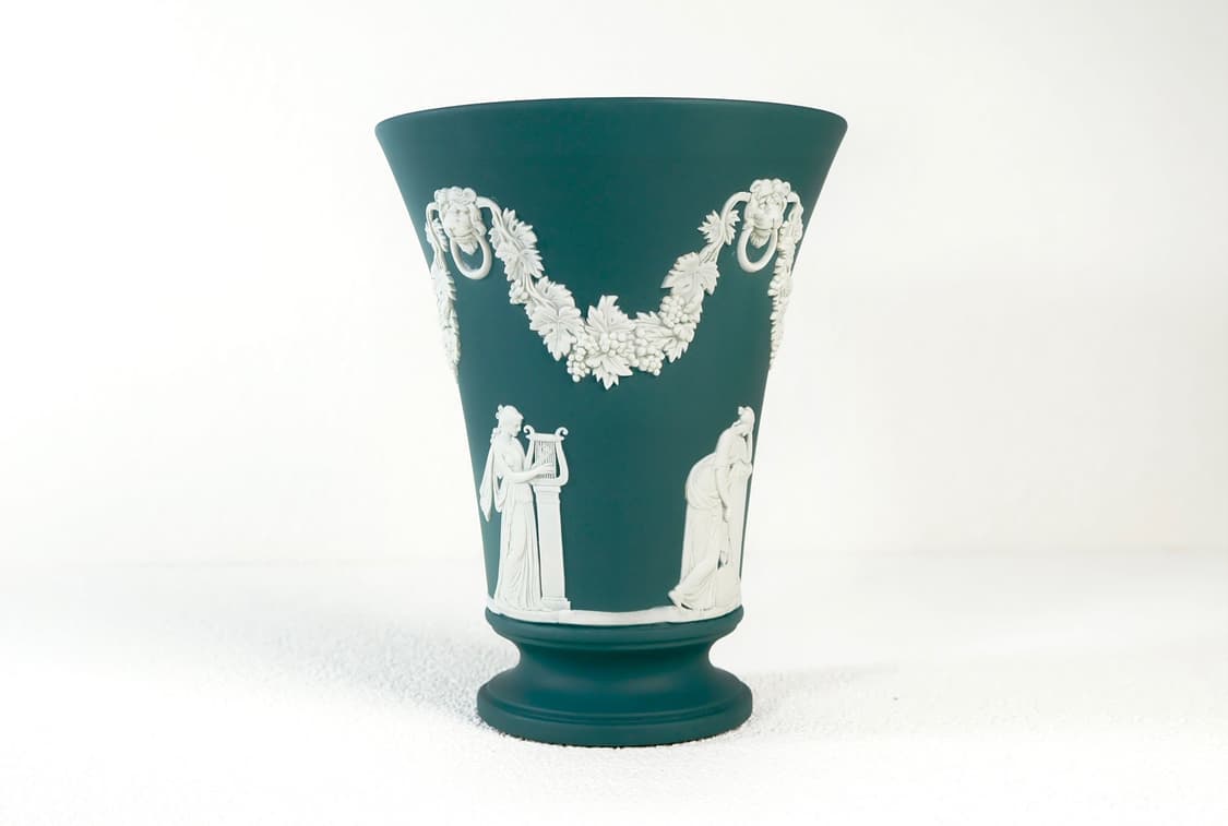 [영국엔틱] 웨지우드 제스퍼웨어 틸그린 사자머리 라지 베이스 화병 상품이미지7