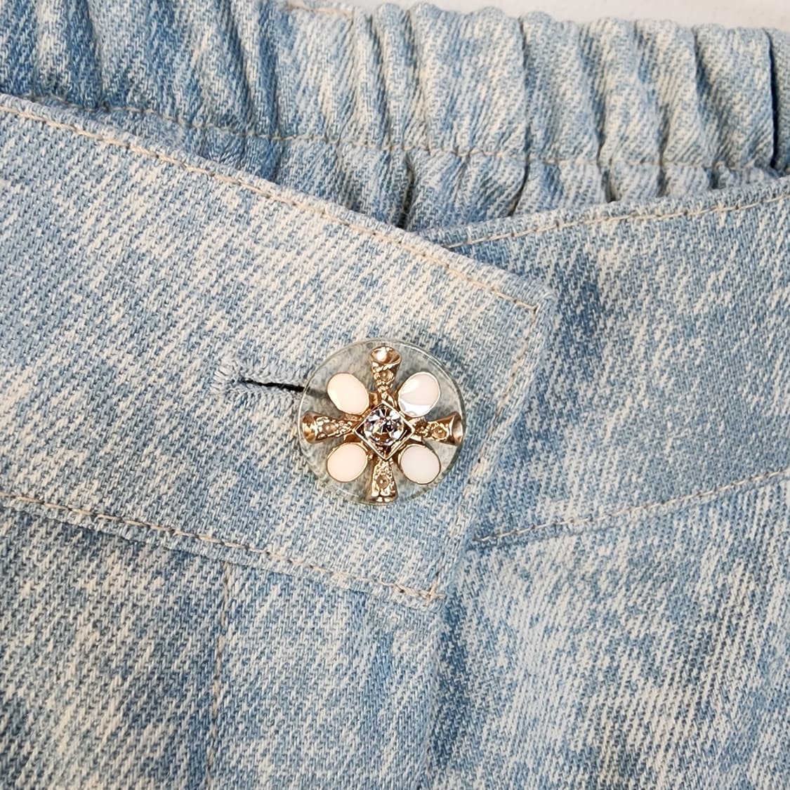 VI shop 빈티지 워싱 데님 와이드 팬츠 상품이미지4