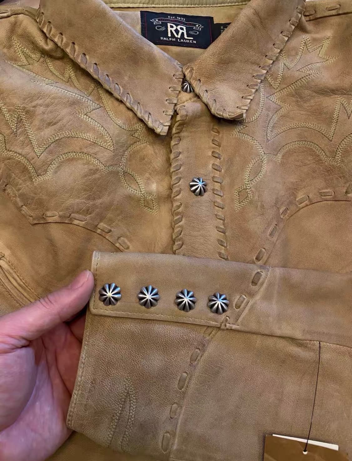 rrl 양가죽 웨스턴 셔츠m 새상품 상품이미지2