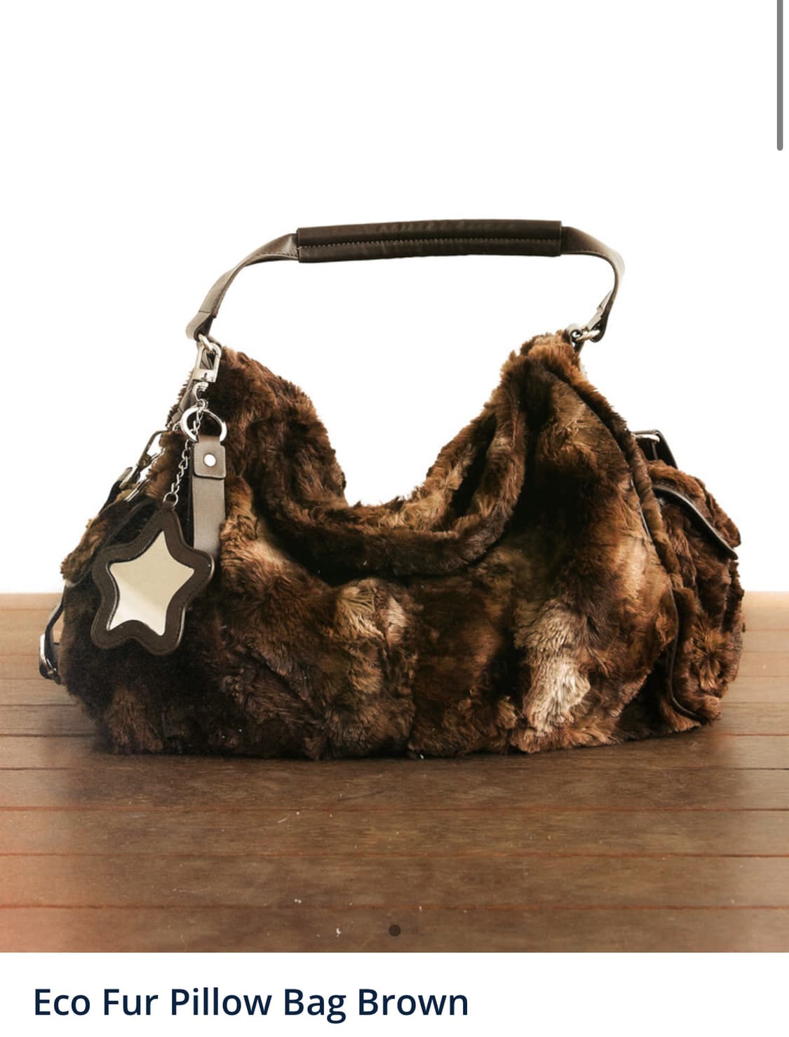 배드블루 Eco Fur Pillow Bag Brown 필로우 백 상품이미지1