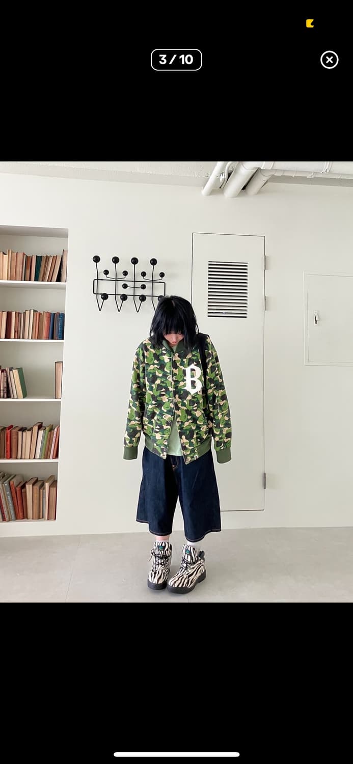 베이프 녹계 바시티  상품이미지2