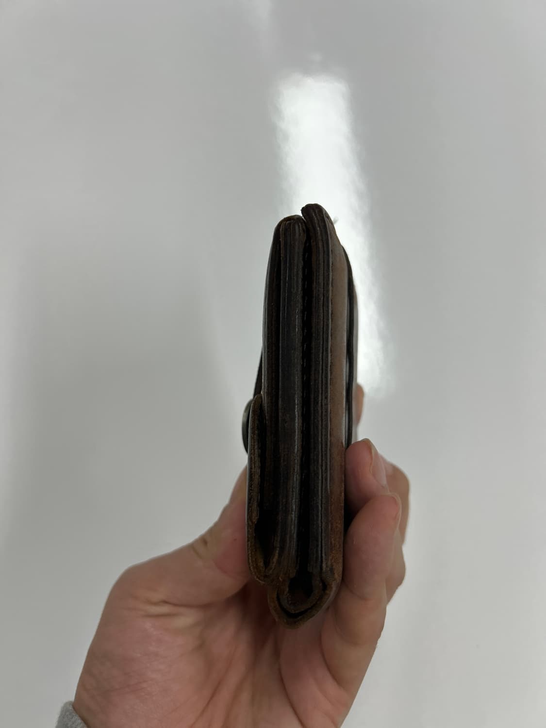 GOROS 고로스 네츄럴 브라운 새들레더 콘초 반지갑 상품이미지4