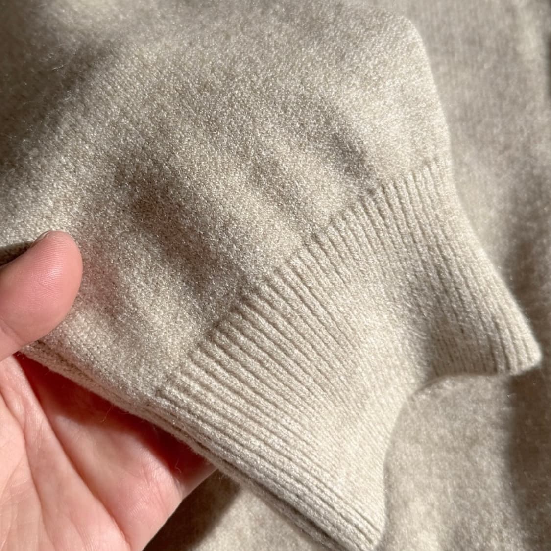 [XL] 베이직 소프트 오트밀 라운드 니트 가디건 상품이미지6