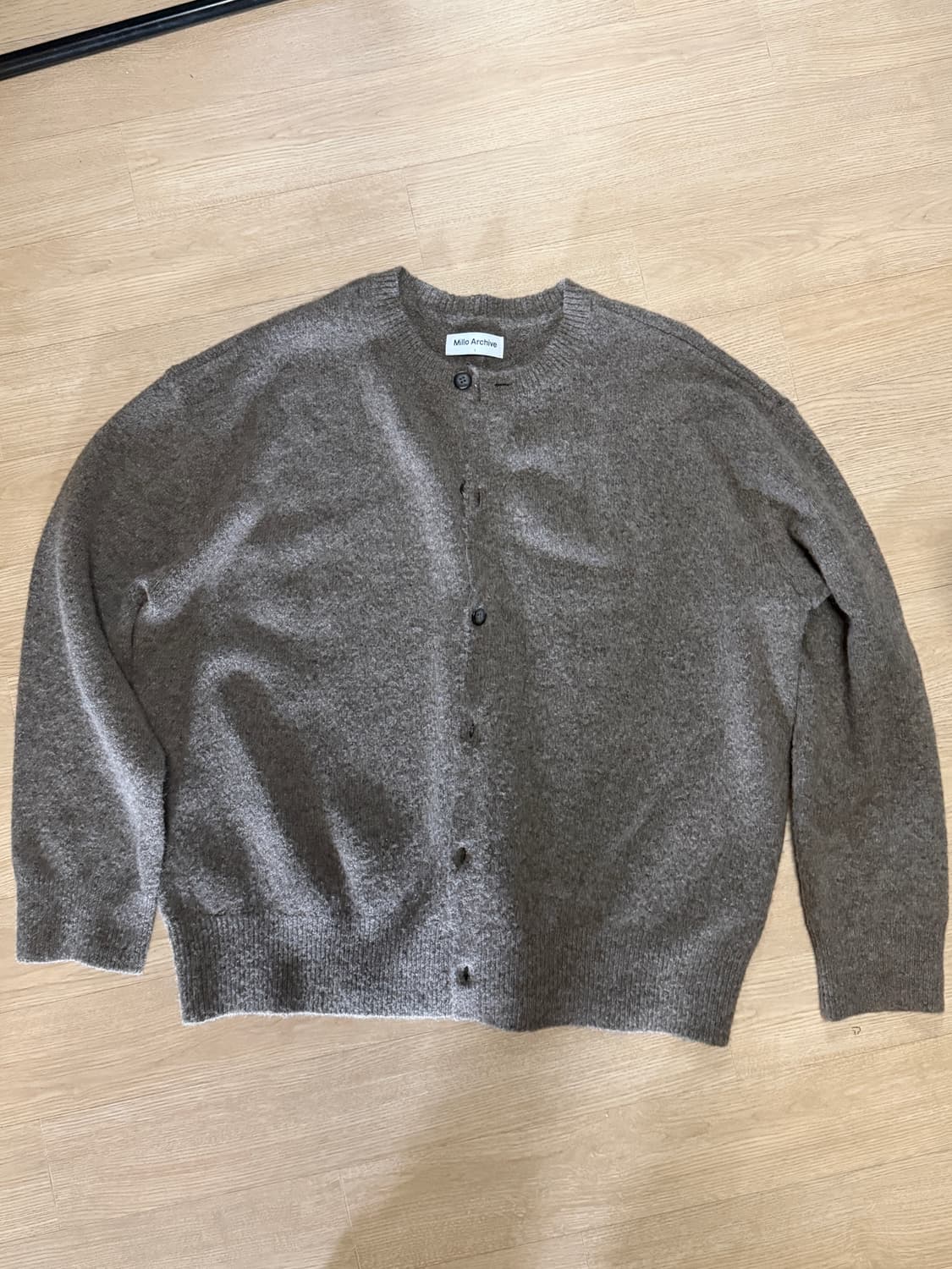 밀로아카이브 크롭무브가디건 멜란지브라운 L 상품이미지3