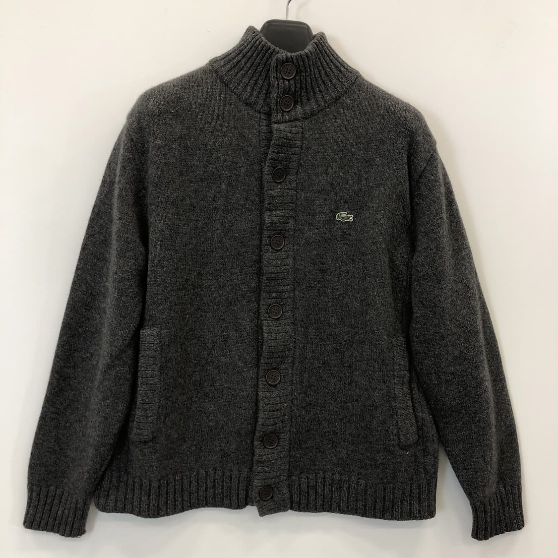 라코스테 울 100% 패치로고 니트가디건 100 상품이미지1