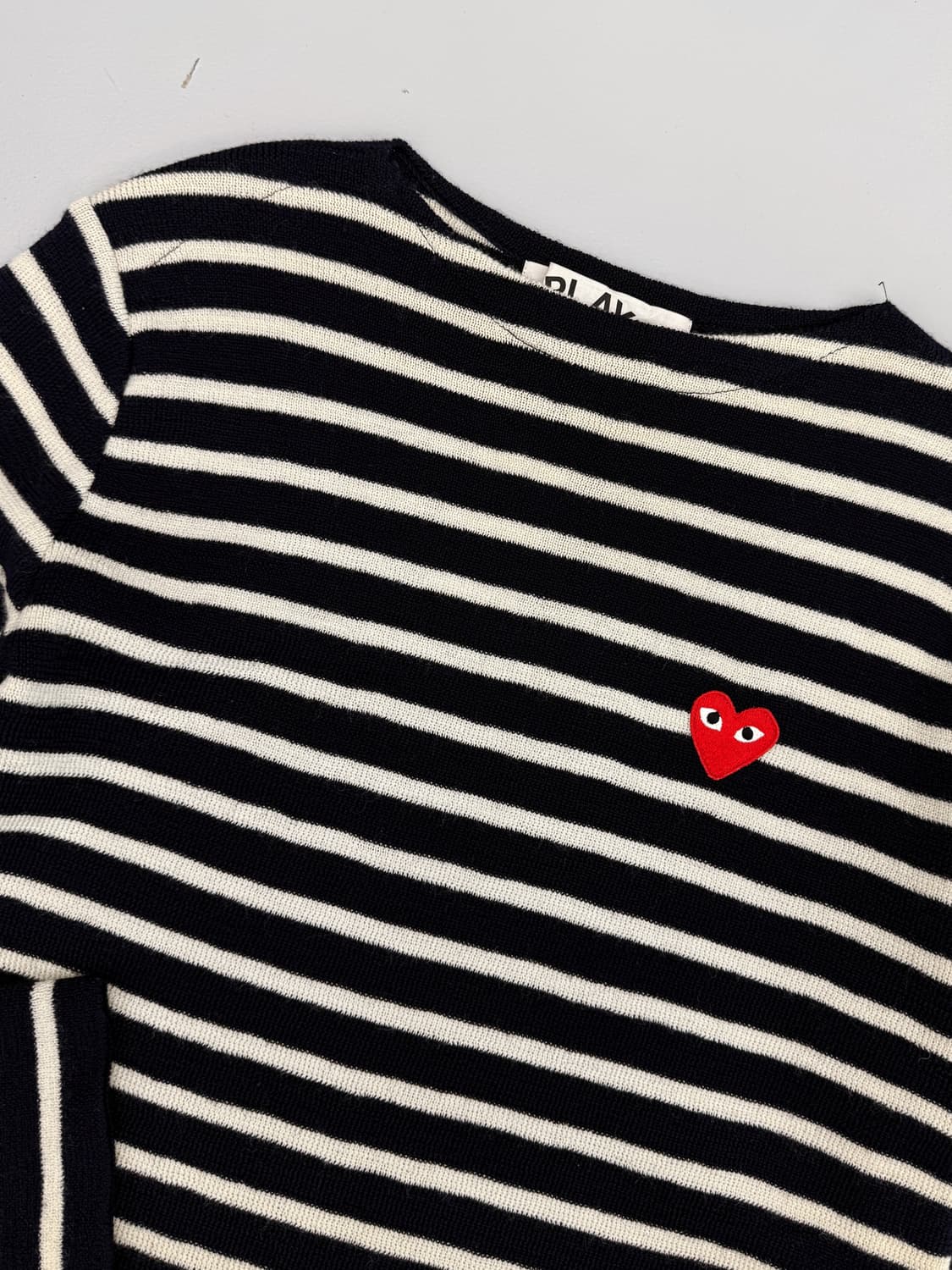 꼼데가르송 루즈핏 스트라이프 보트넥 니트 상품이미지3