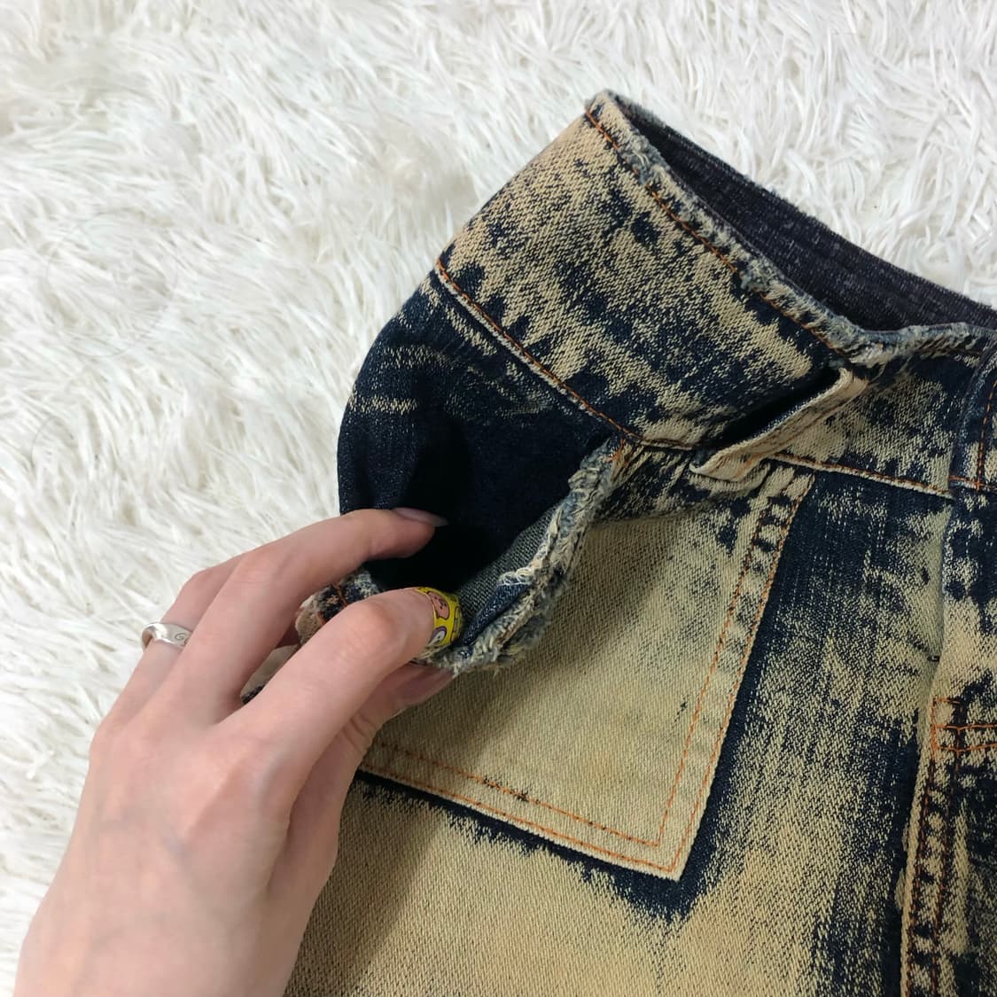 빈티지 워싱 미니 스커트 상품이미지3