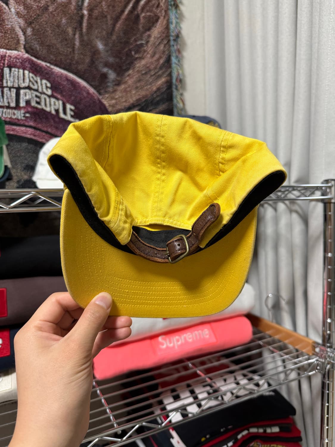 슈프림 워시드 치노 캠프캡 옐로우 상품이미지3