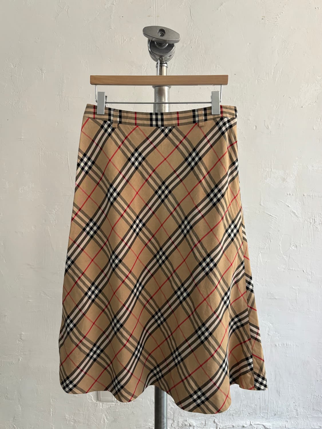Burberry 버버리 런던 노바체크 린넨 미디 스커트 상품이미지1