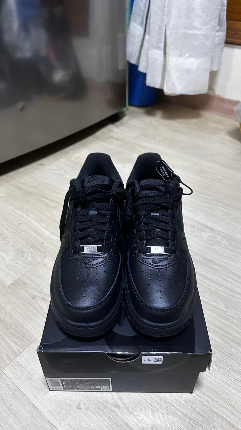 나이키 에어포스 1 로우 슈프림 블랙 검정 260 상품이미지3