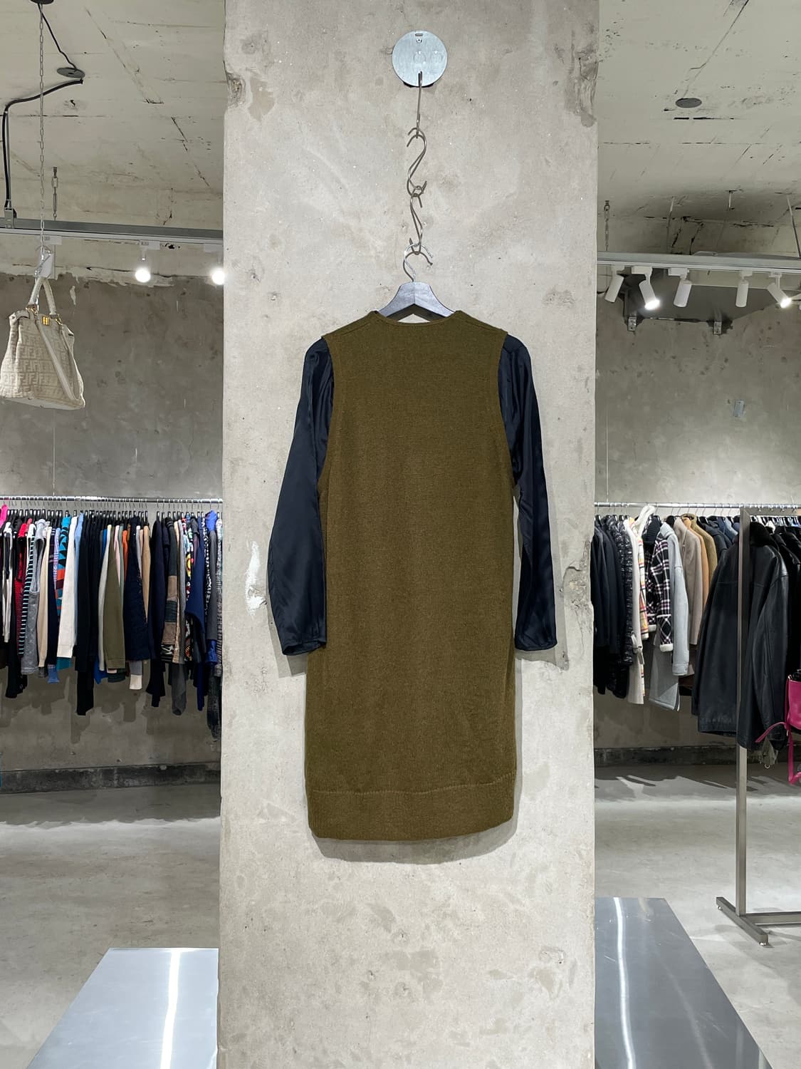 mm6 메종 마르지엘라 카키 도킹 베스트 아크릴 코트 상품이미지6