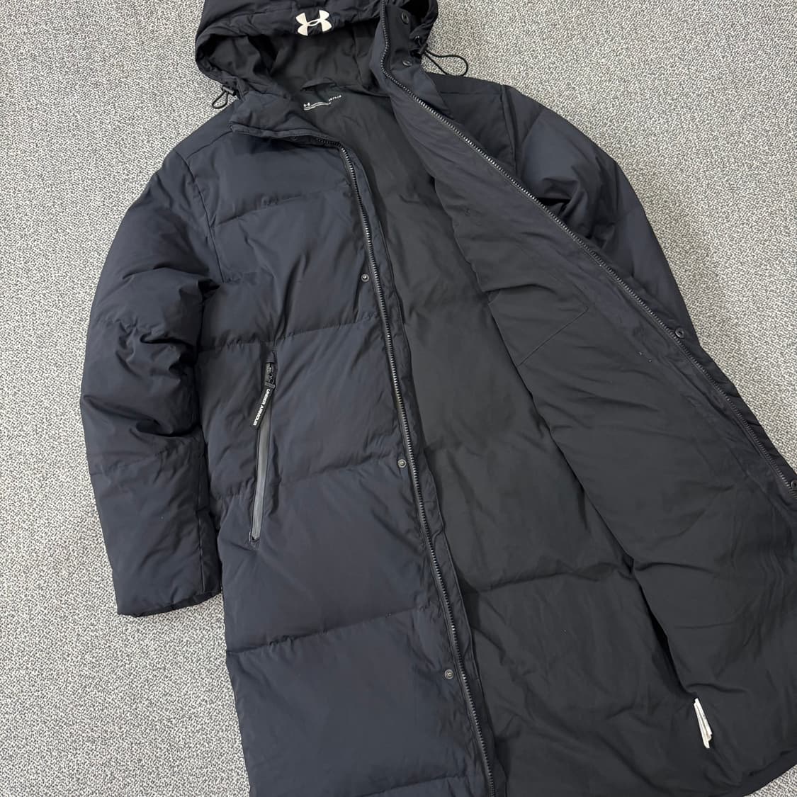 언더아머/다운 블랙 롱 패딩 점퍼 공용 상품이미지6