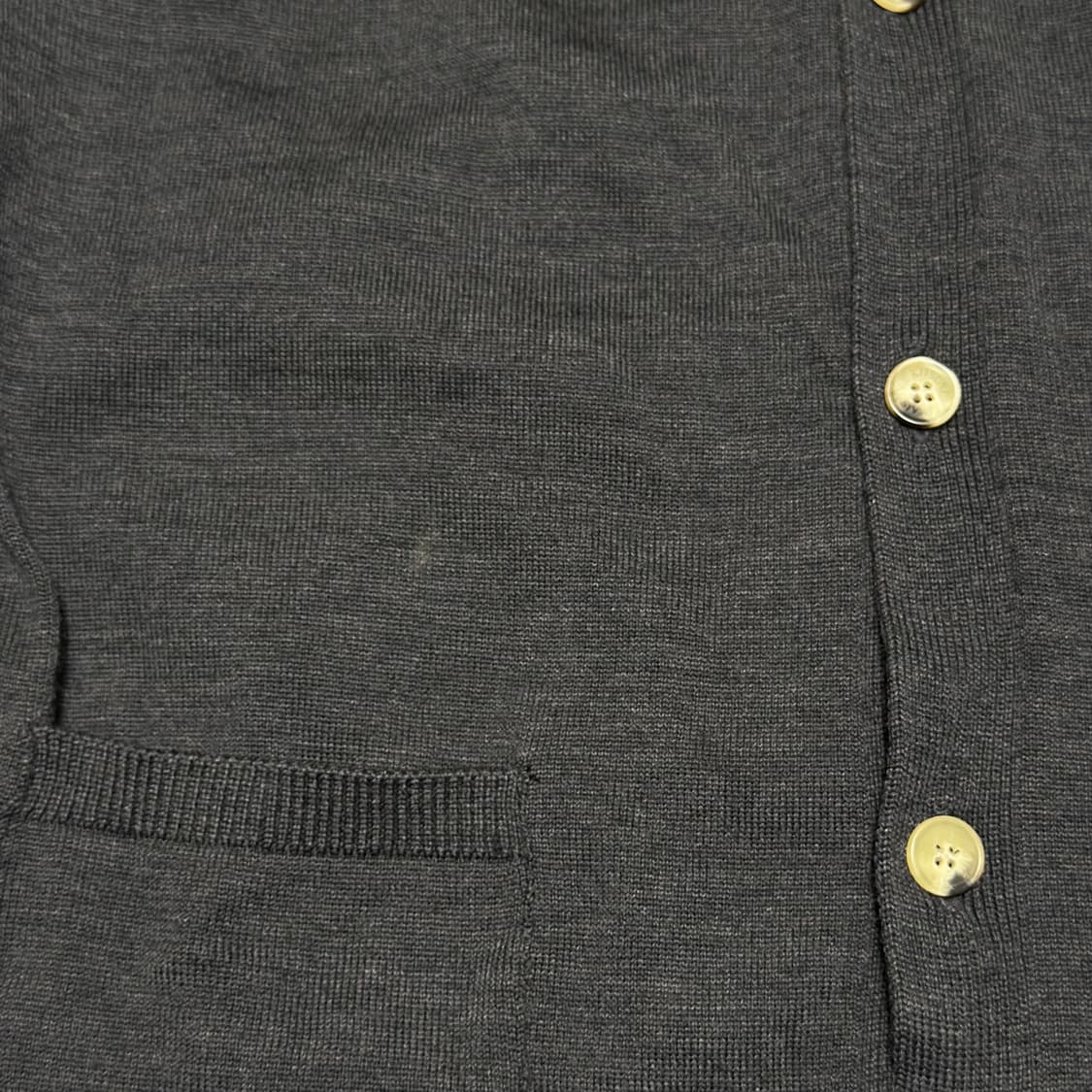 XL 메종키츠네 폭스 해드 패치 그레이 울 가디건 상품이미지6