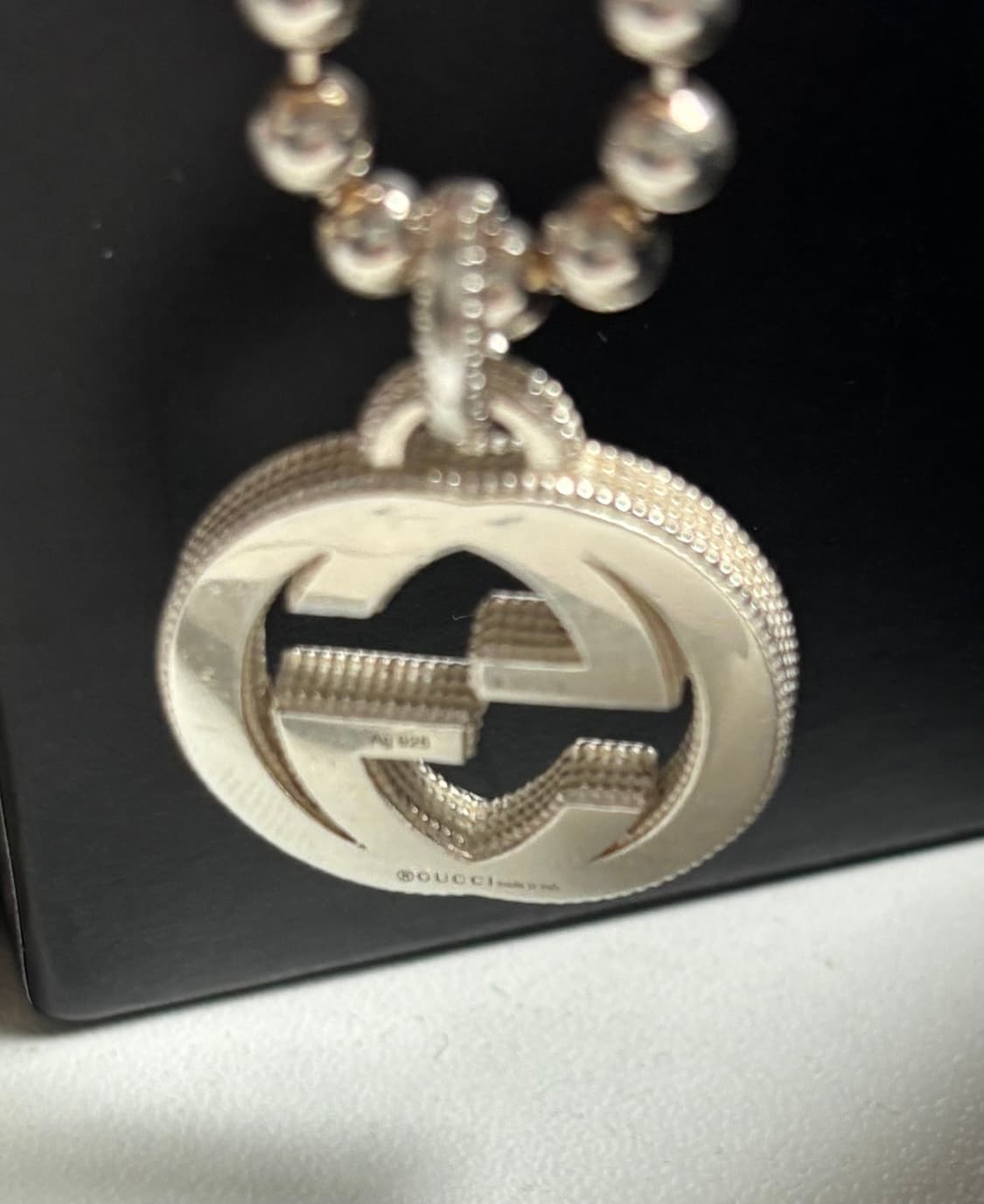 구찌 G 인터로킹 볼체인 목걸이 풀박스 925 (정가 70만원대) 상품이미지4