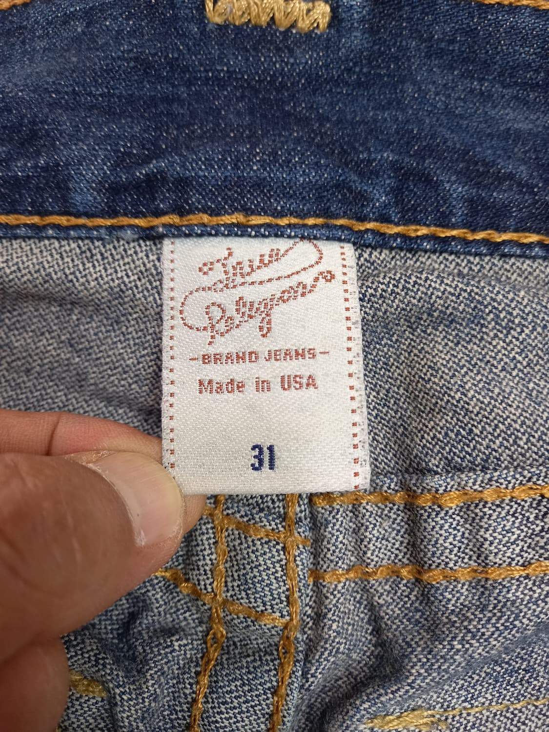 31 트루릴리전 USA 약골반 데미지워싱 일자진 31-515 상품이미지8