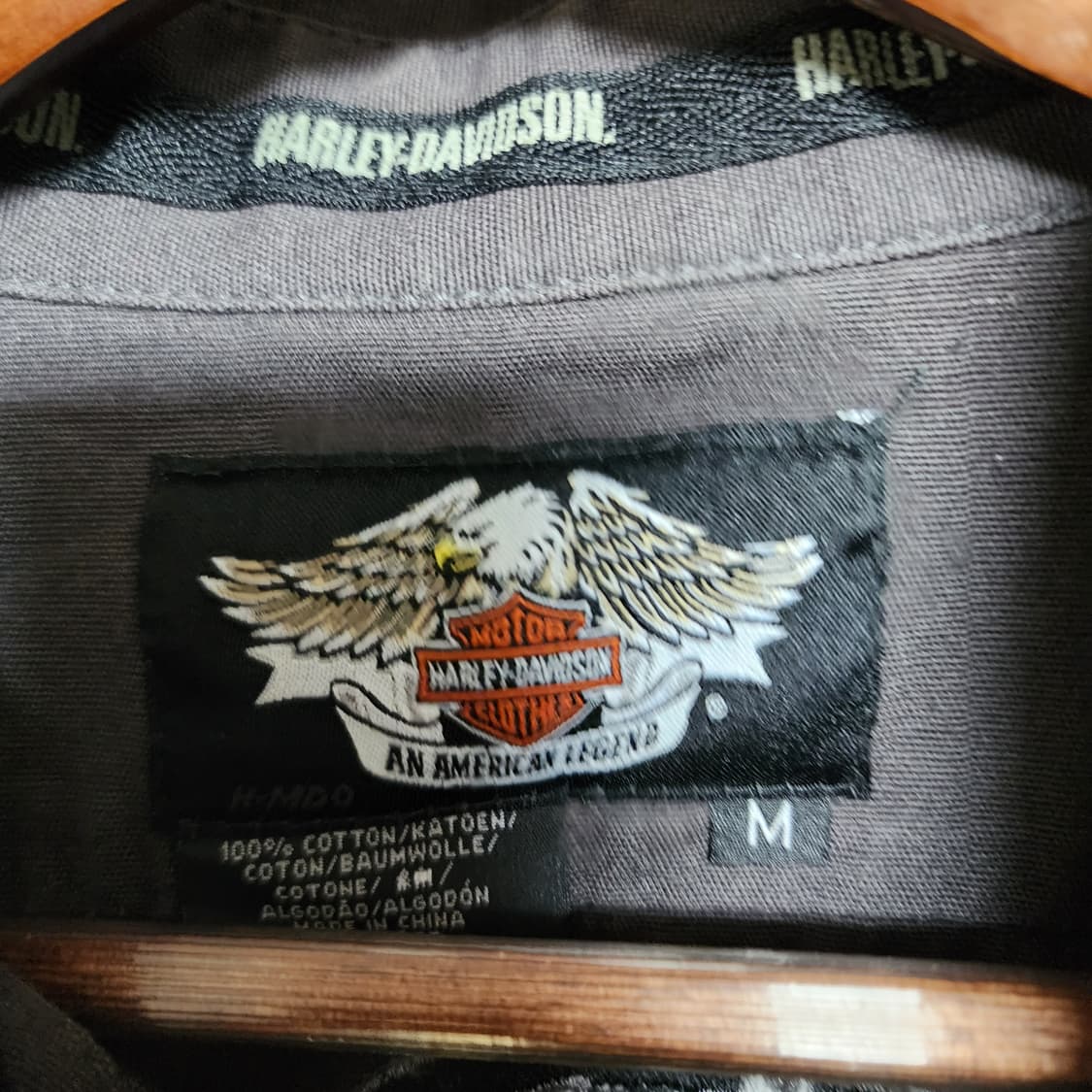 10's 빈티지 할리데이비슨 바이커 조끼 베스트 셔츠 자켓 상품이미지5