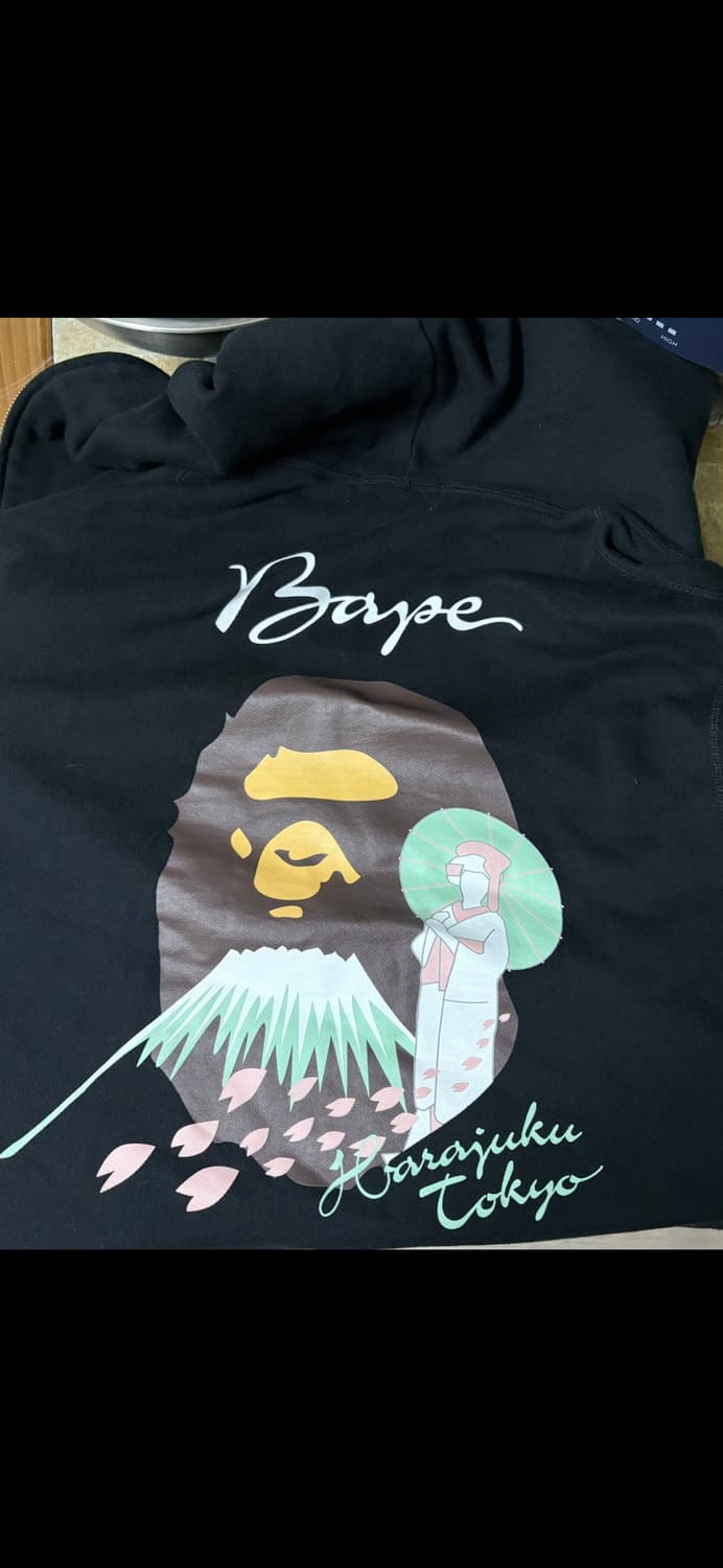 (쿨거시 배송비X) 베이프 수베니어 후드집업 xl 블랙 상품이미지2