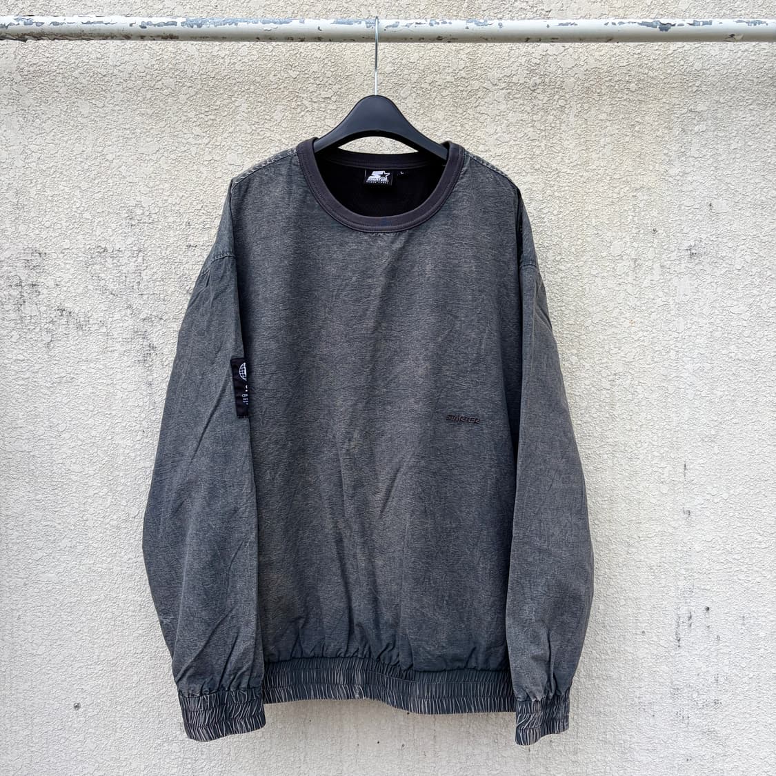 L)Starter 스타터 가먼트 다잉 나일론 웜업 맨투맨 상품이미지2