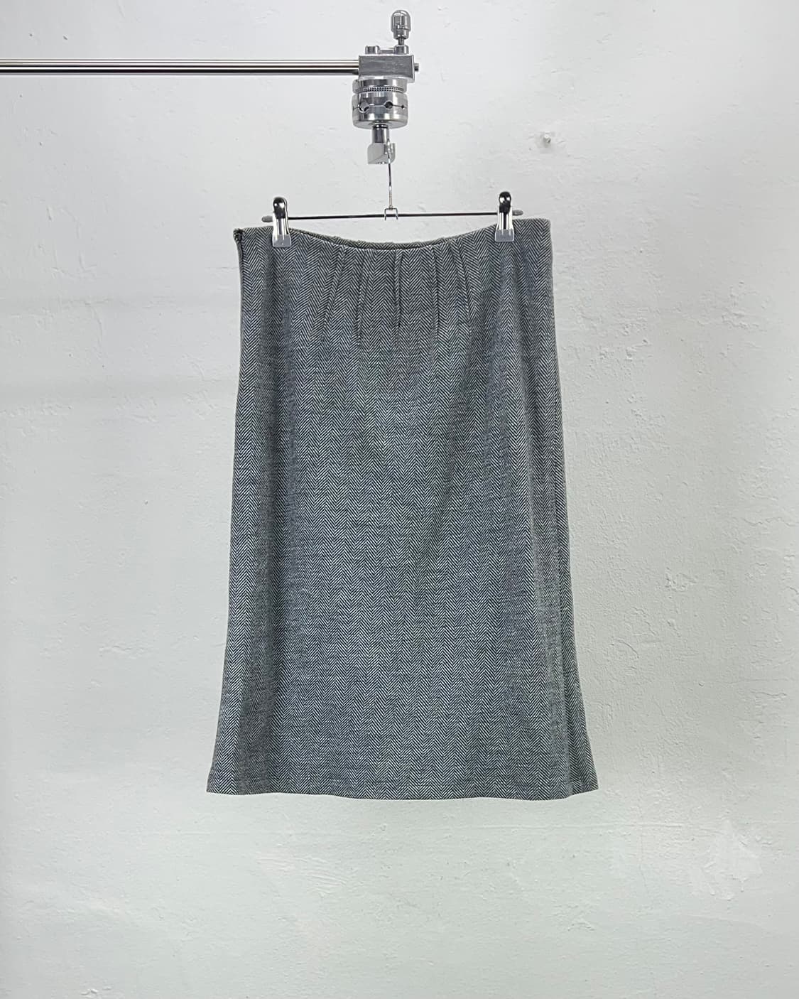 살바토레 페라가모 그레이 펜슬 울 니트 미디 스커트 상품이미지6