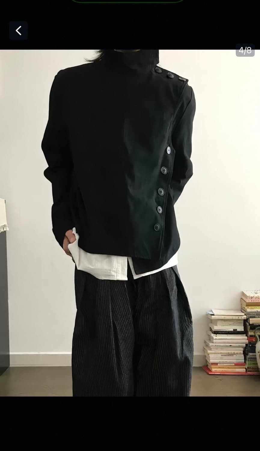 Asymmetric Stand Collar 펜싱자켓 상품이미지4