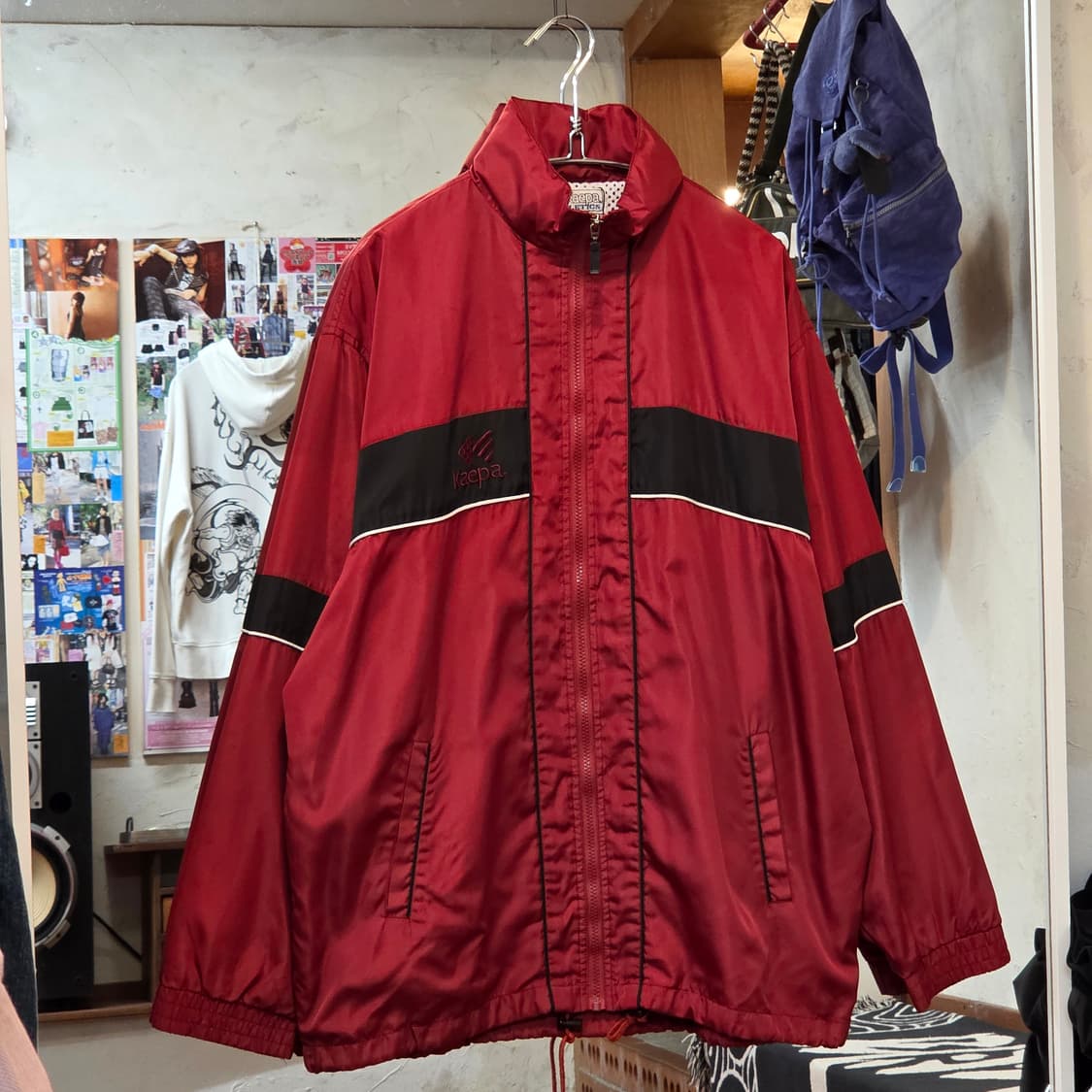 JPN 케파 올드스쿨 레드 배색 바람막이 상품이미지2
