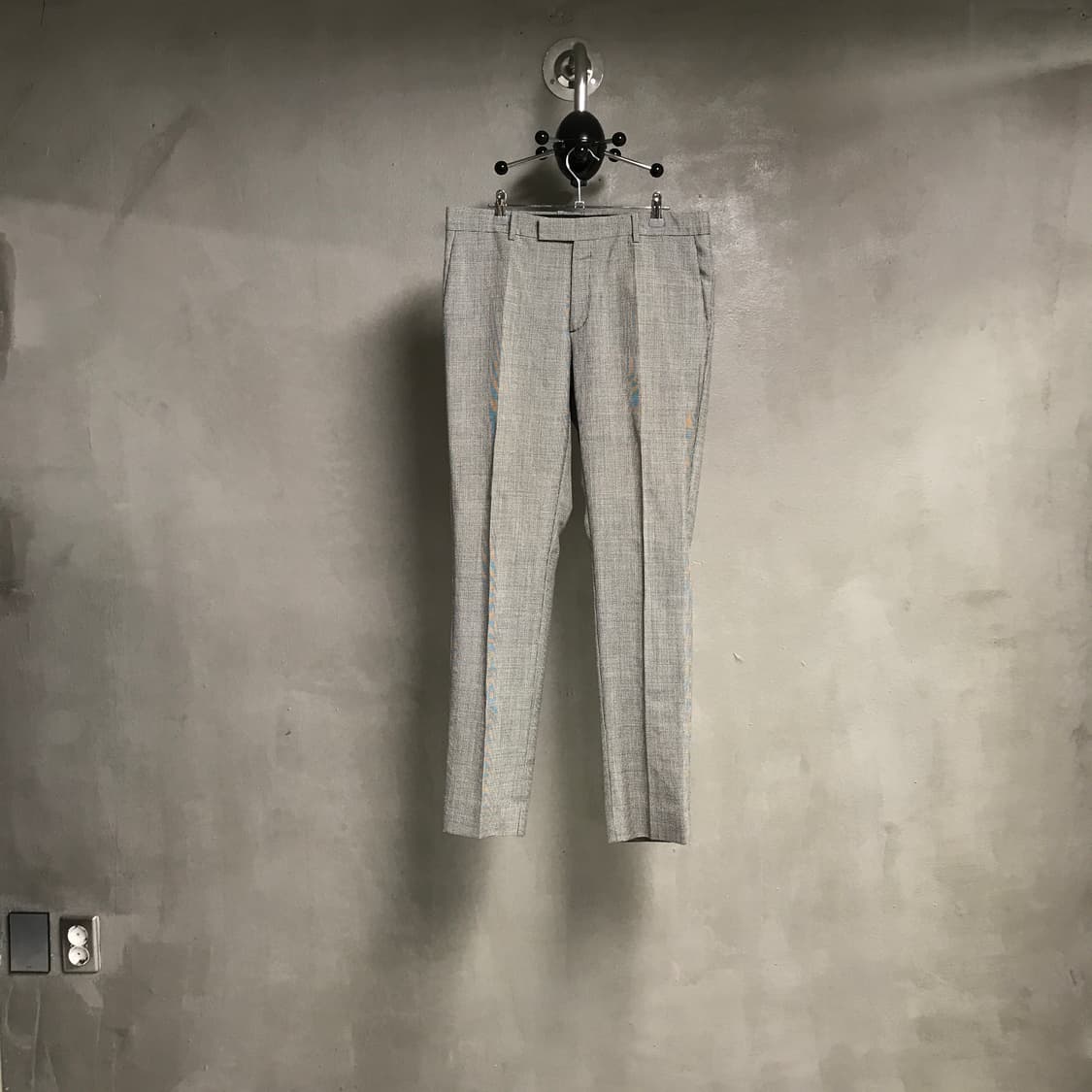 YSL 입생로랑 잔체크 슬랙스 그레이 50 상품이미지1