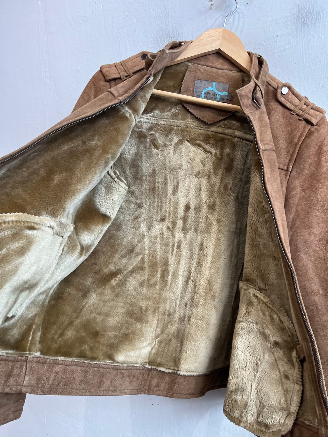 OMPHALOS 스웨이드 무스탕 자켓 95 상품이미지4