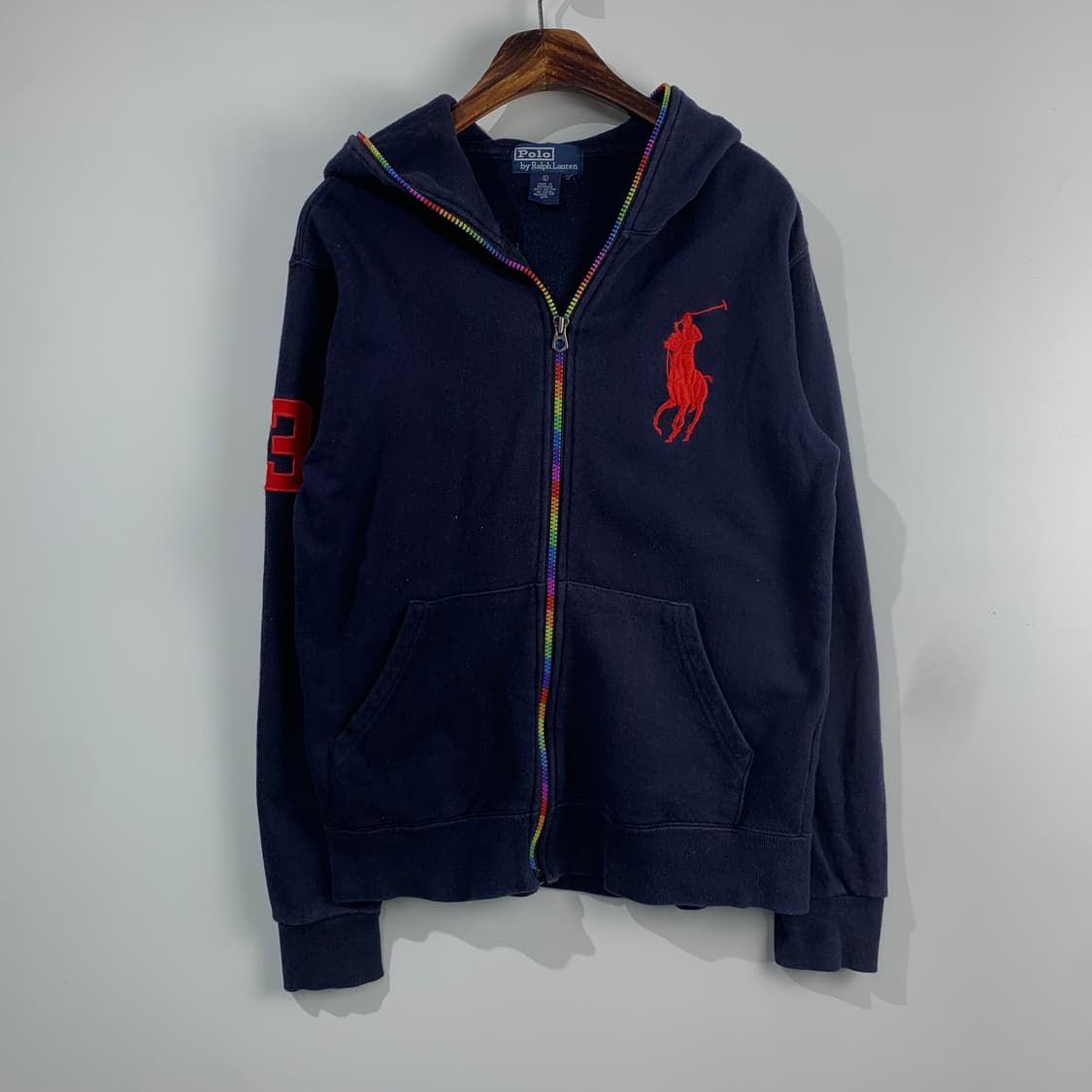 폴로 랄프로렌 빅포니 네이비 후드집업 상품이미지2