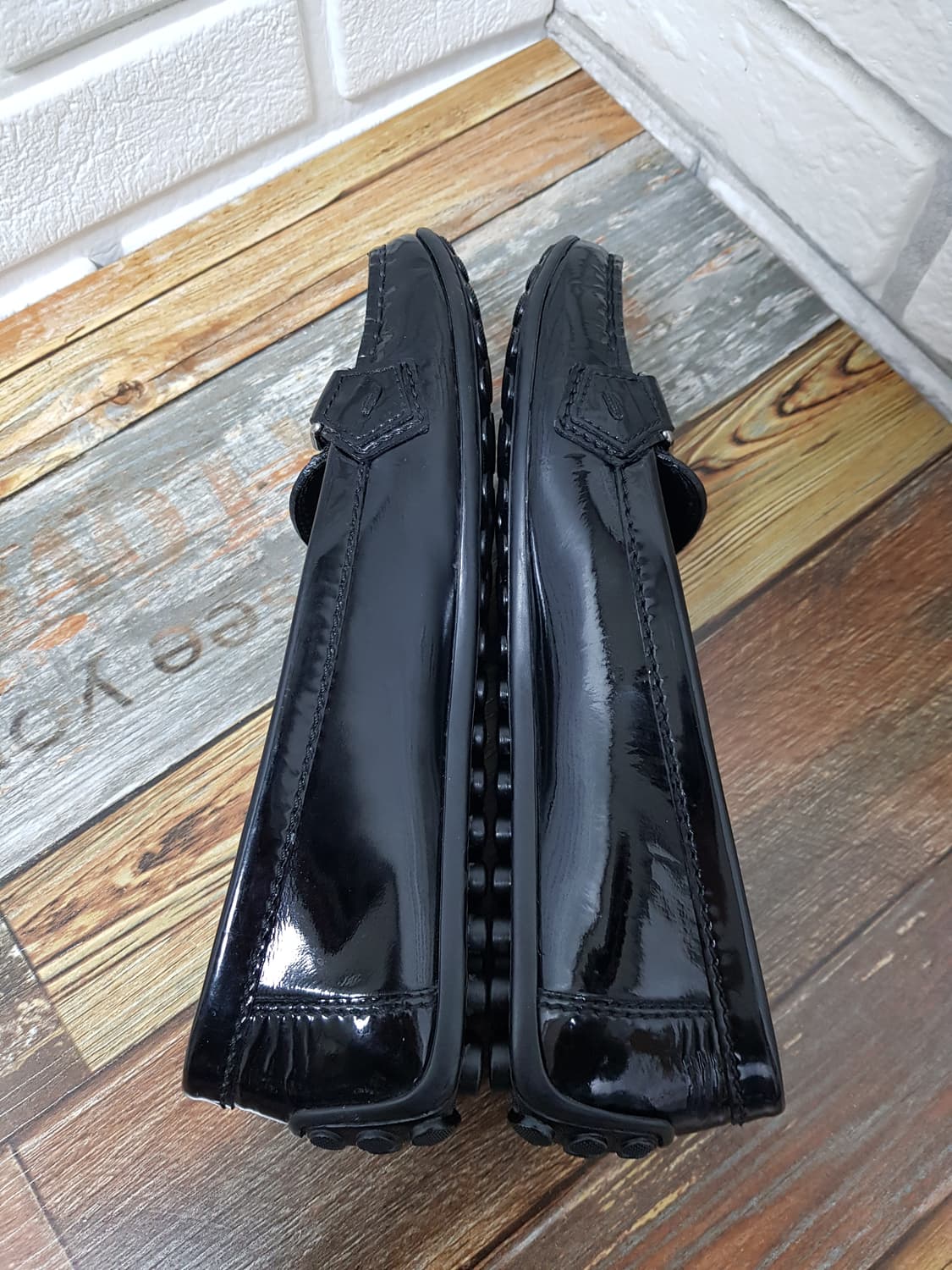 [37/240/정품] 루이비통 페이턴트 로퍼 블랙 드라이빙슈즈 상품이미지7