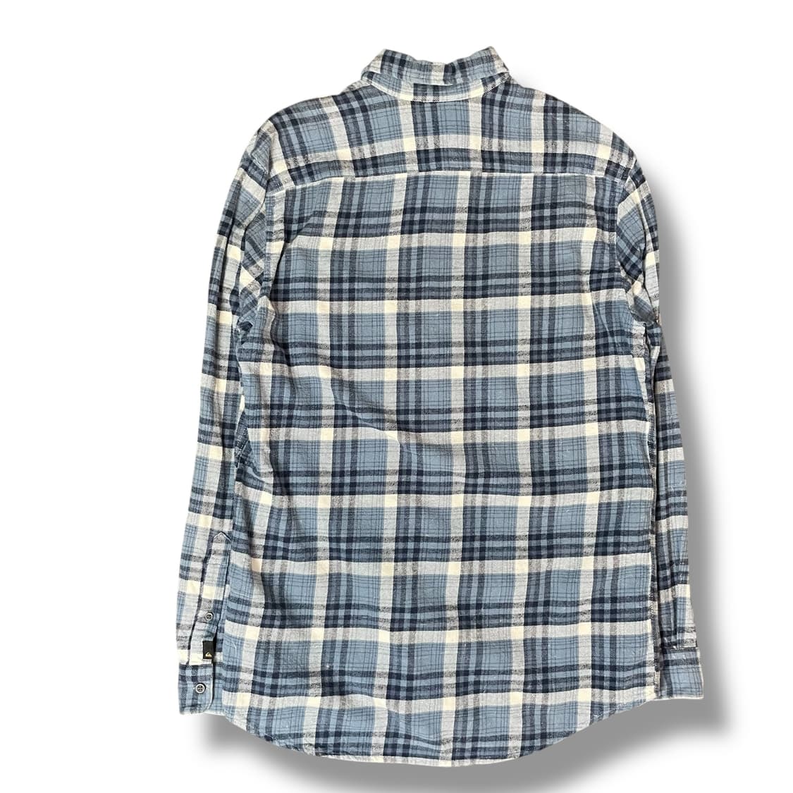 퀵실버 블루 체크 투포켓 플란넬 모던핏 셔츠 M 상품이미지2