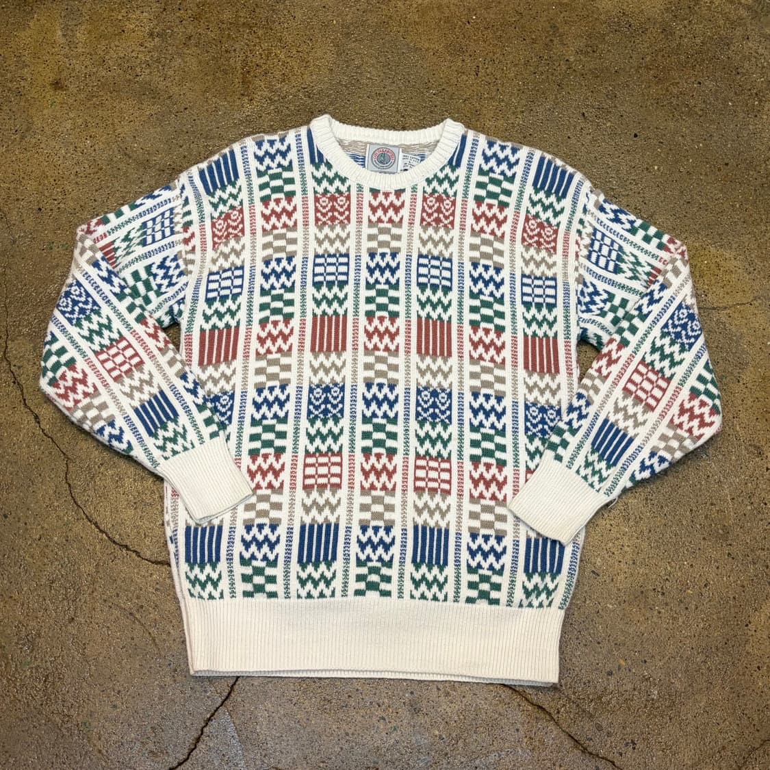 90s Made in USA 빈티지 코튼 니트 상품이미지1