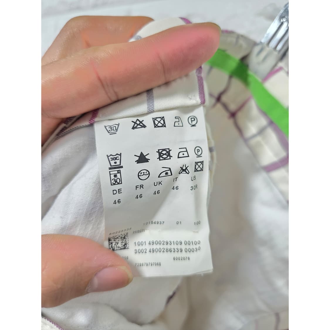 휴고보스 체크 반바지 31인치 상품이미지3