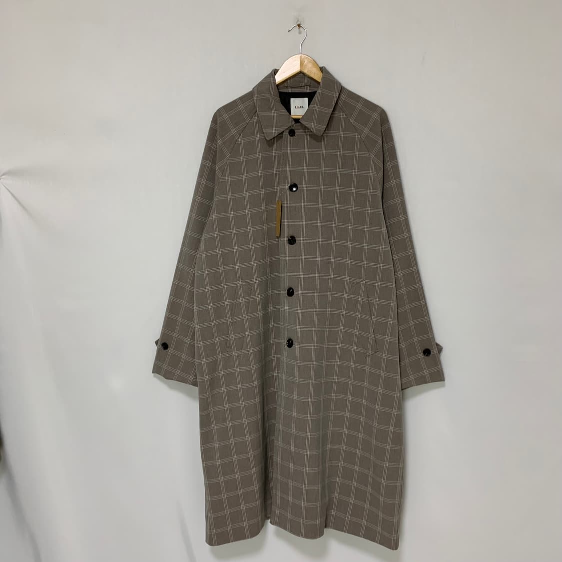 빔즈 JPN 빈티지 롱 체크 블레이저 트렌치 코트 L 남녀공용 상품이미지1