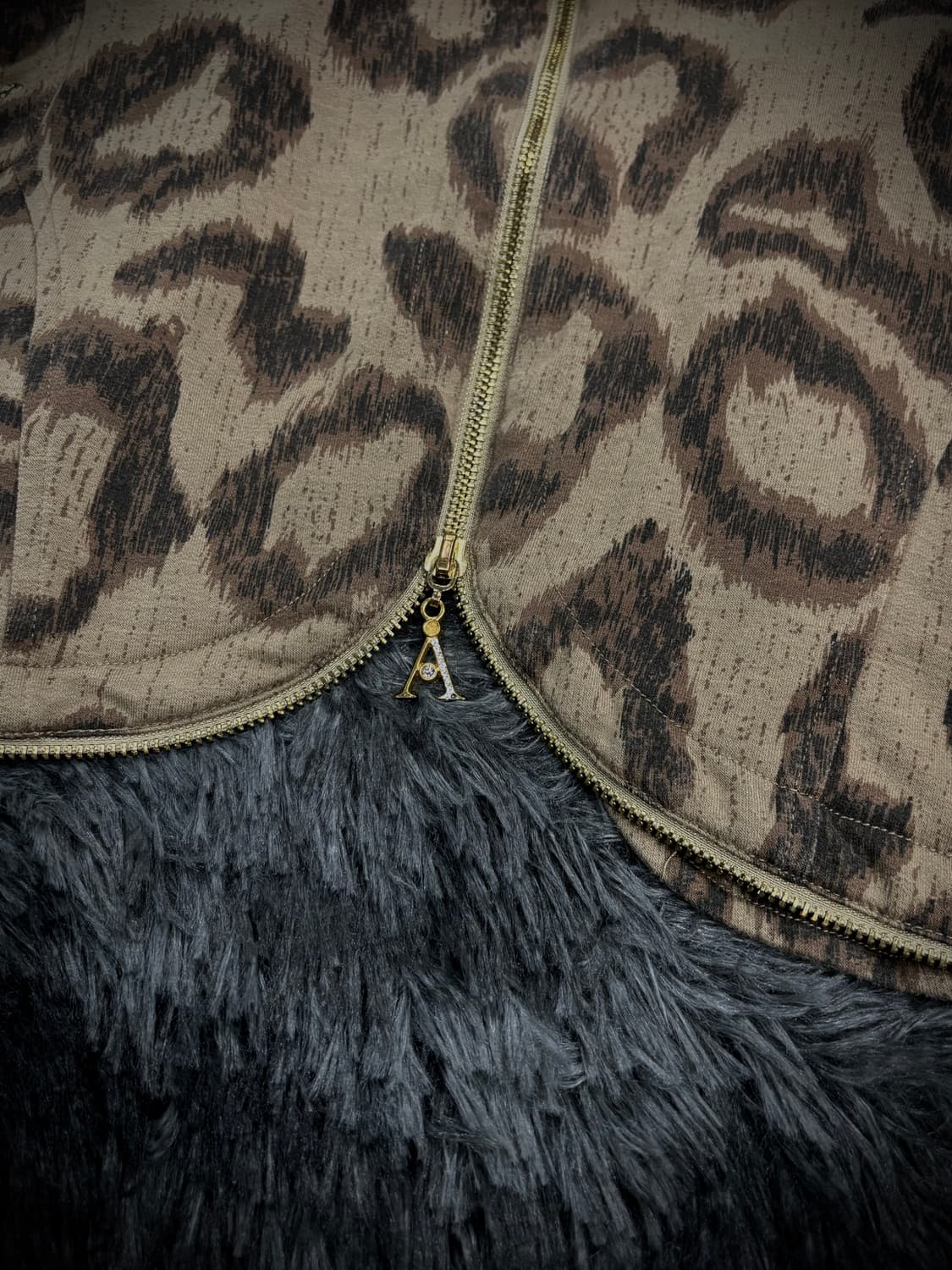 ANZU 레오파드 크롭 지퍼 디테일 자켓 상품이미지6